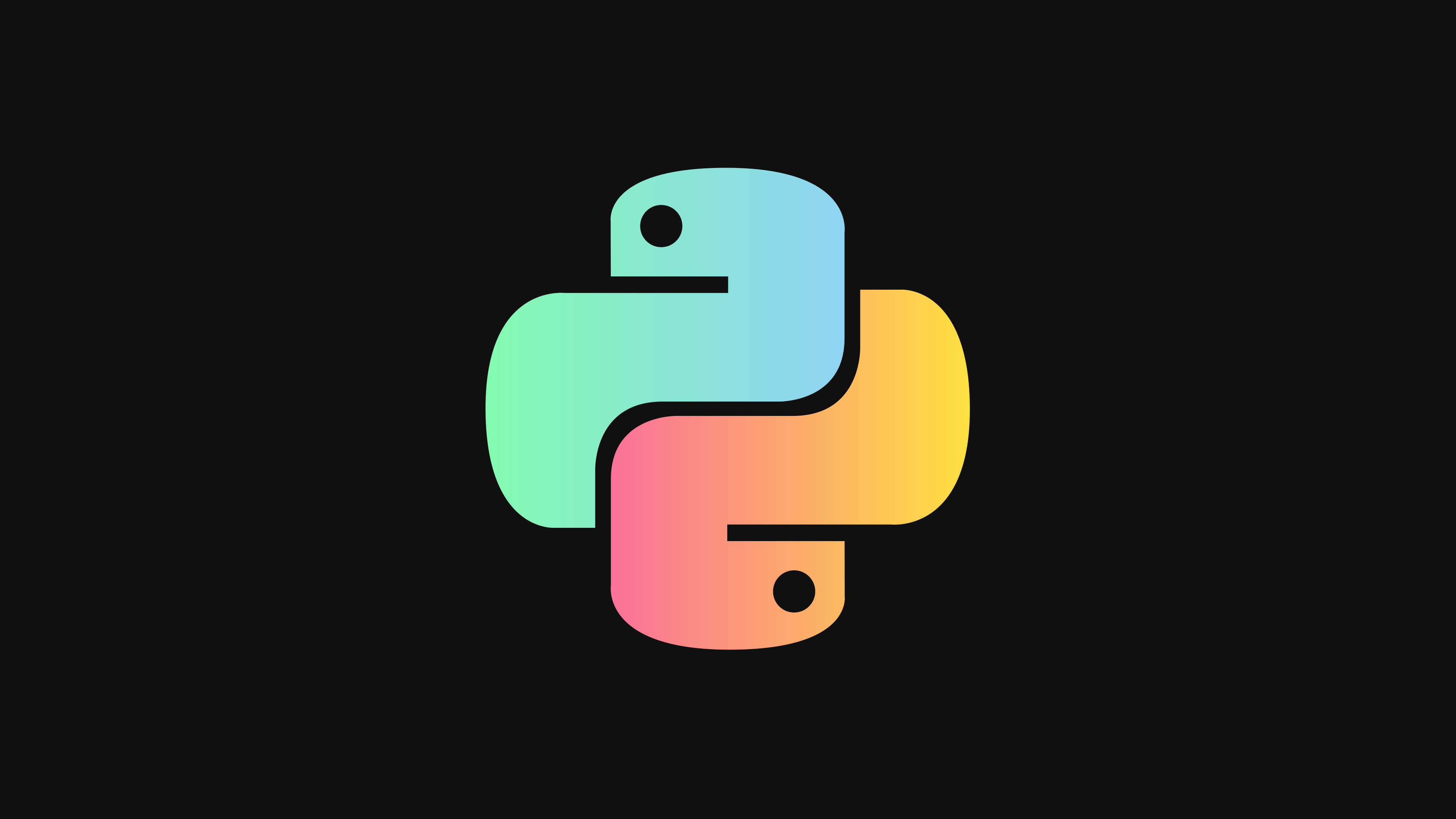 Python Programming Language 4K Dark Wallpaper