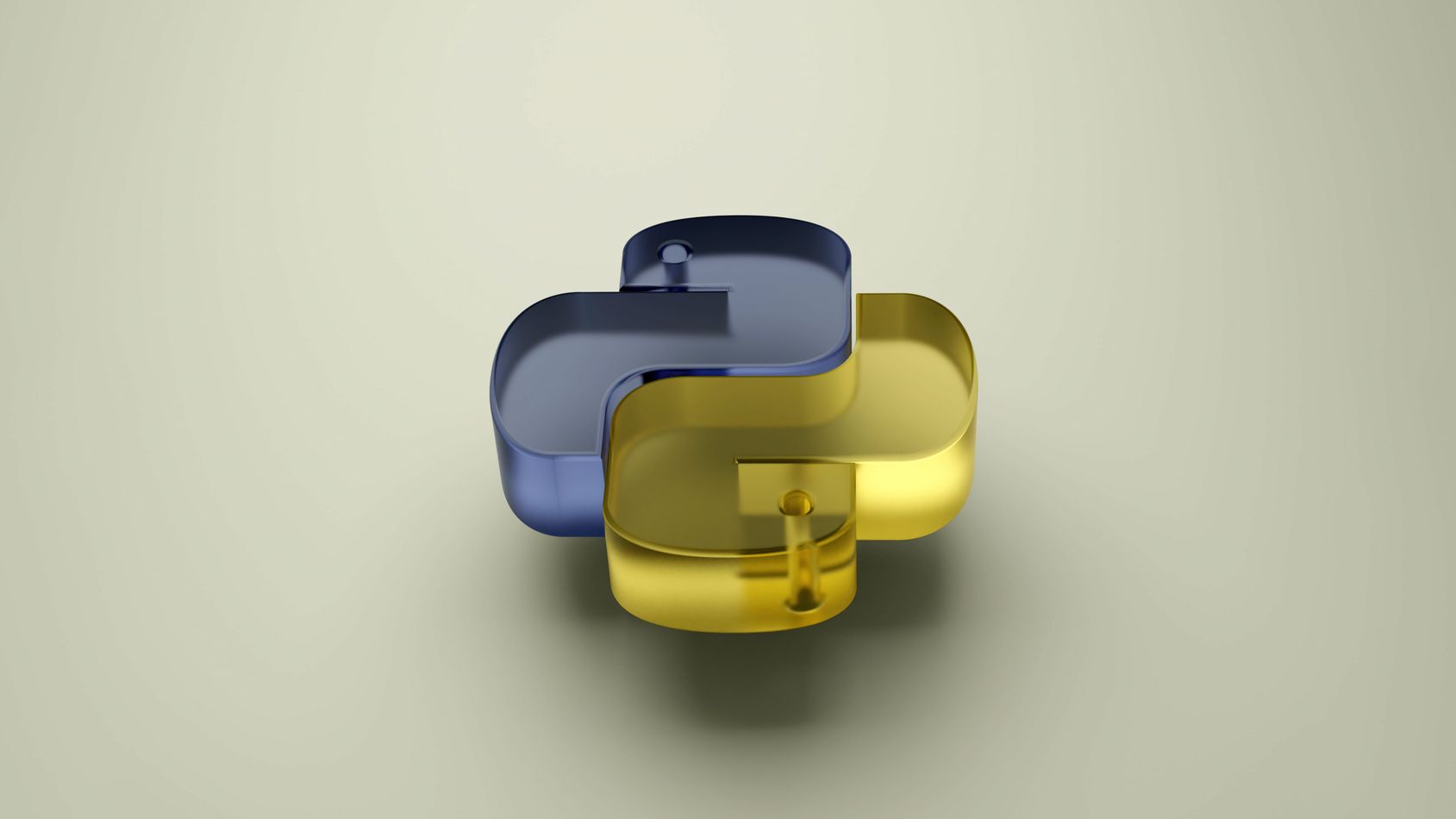 Python Programming Language 3D Logo Wallpaper