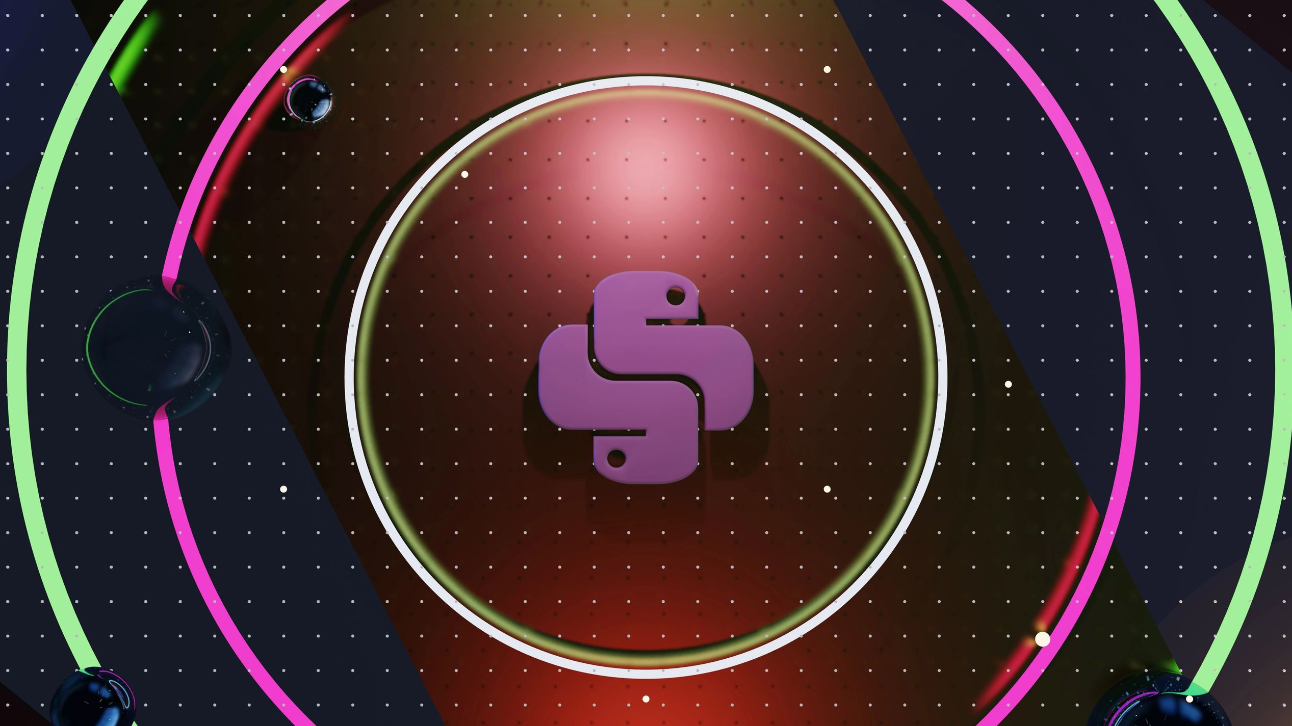 Python Programming Language 4K Neon Wallpaper