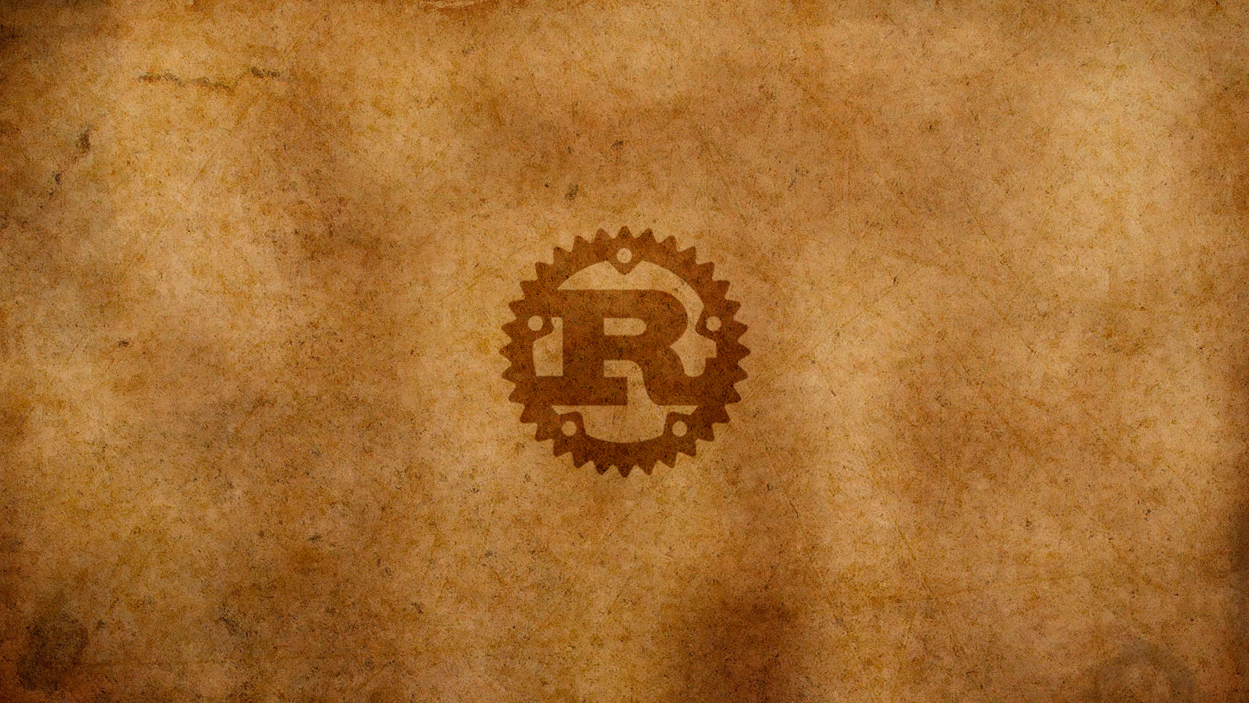 Rust Programming Language Logo Vintage Wallpaper