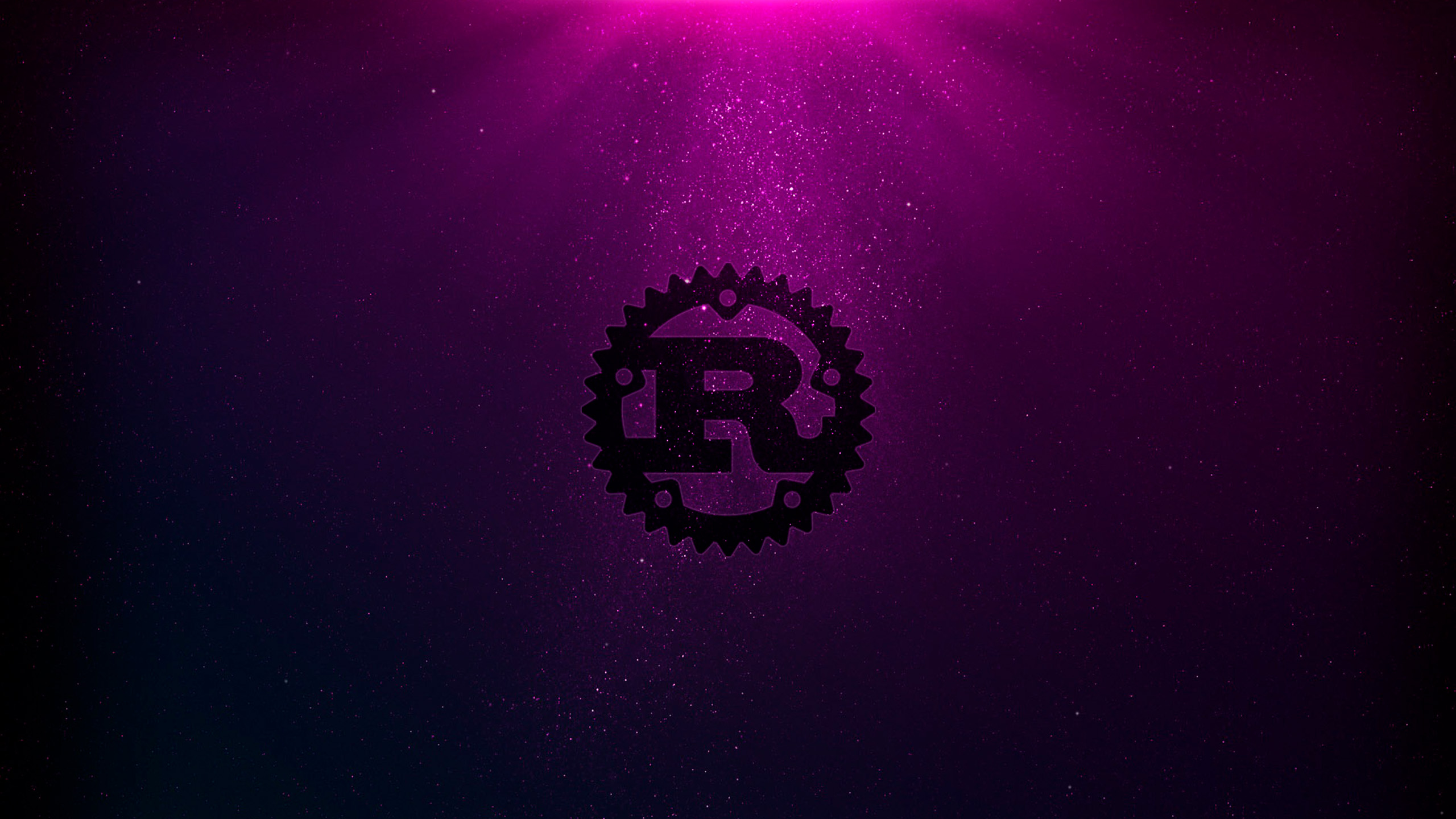Rust Programming Language 4K Dark Galaxy Wallpaper