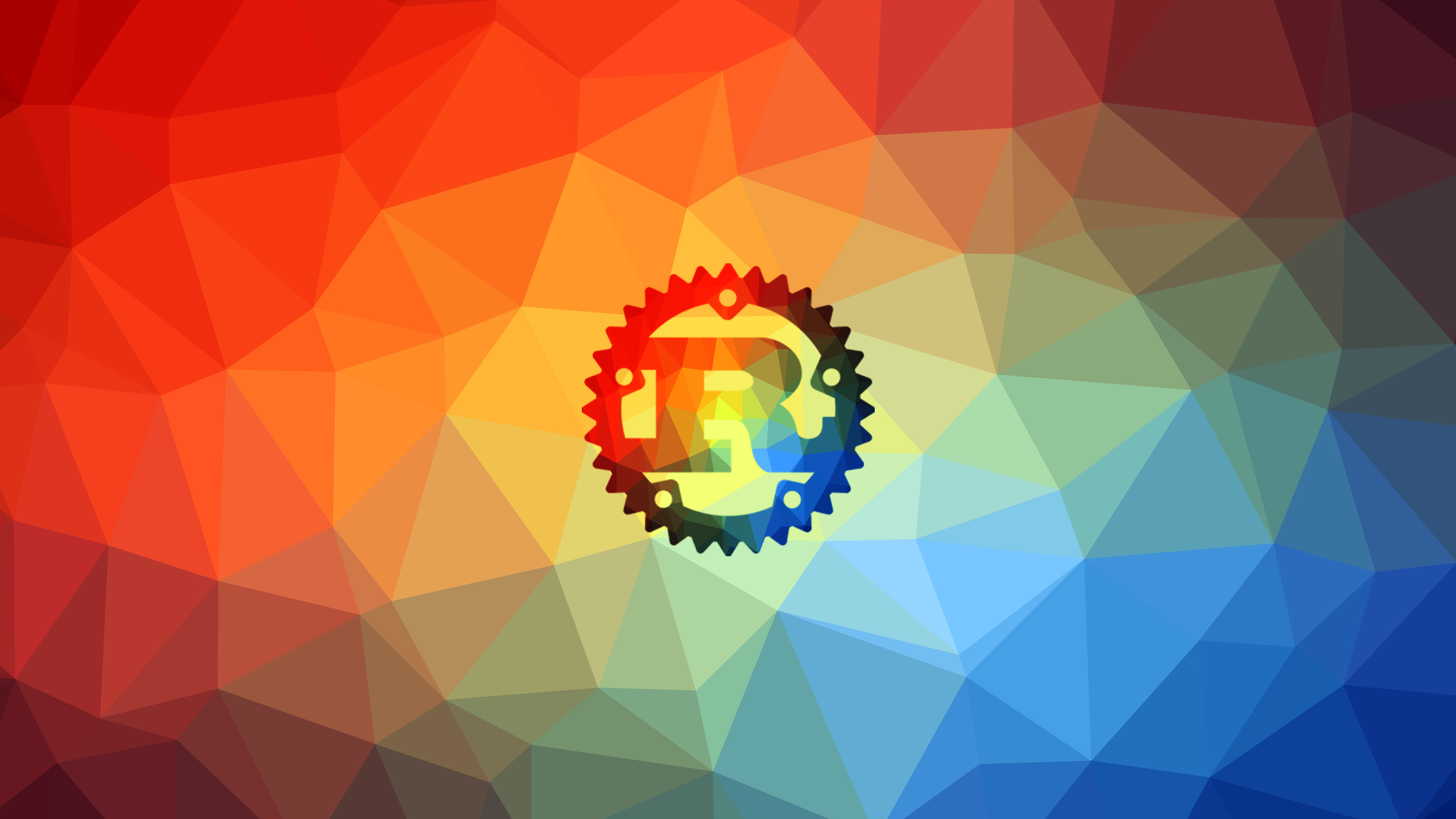 Rust Programming Language Logo Polygon Wallpaper 4K