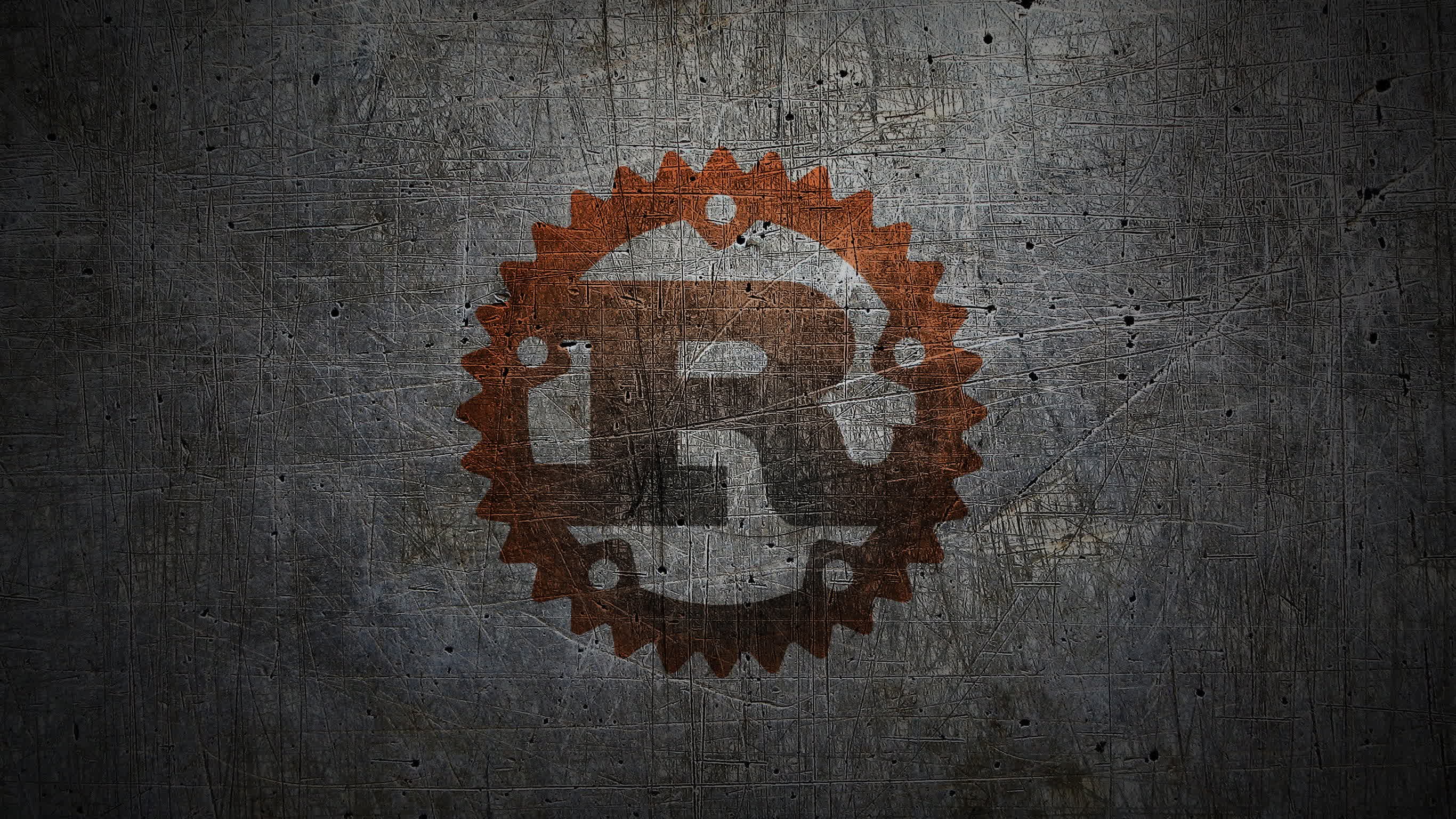 Rust Programming Language Gear Logo 4K Wallpaper