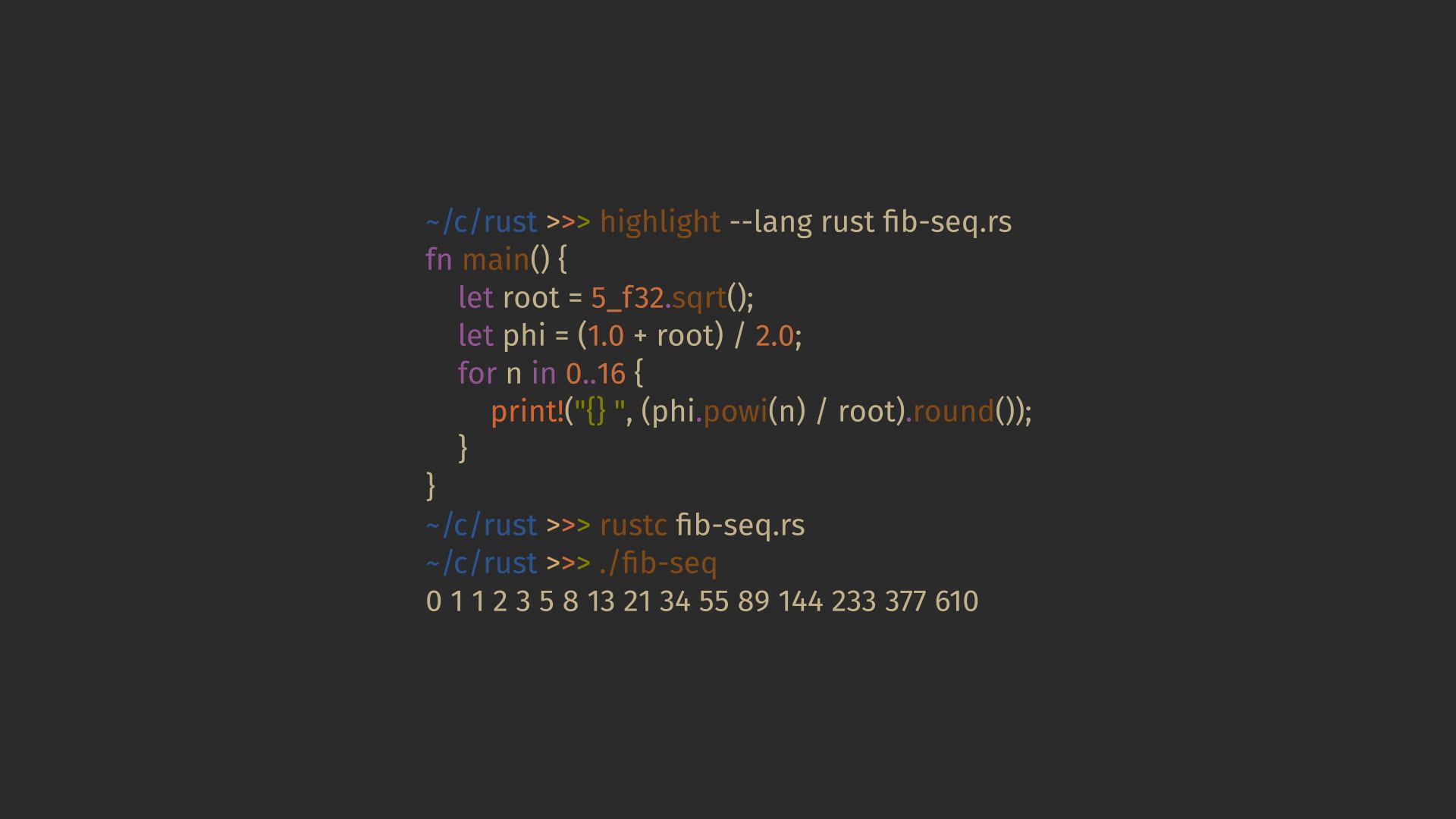 Rust Programming Fibonacci Sequence Wallpaper