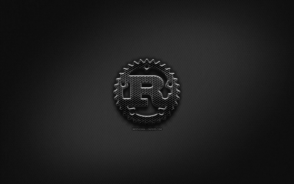 Rust Programming Language Metal Logo 4K Wallpaper
