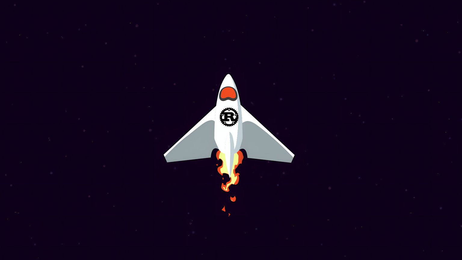 Rust Programming Language Rocket Launch Wallpaper