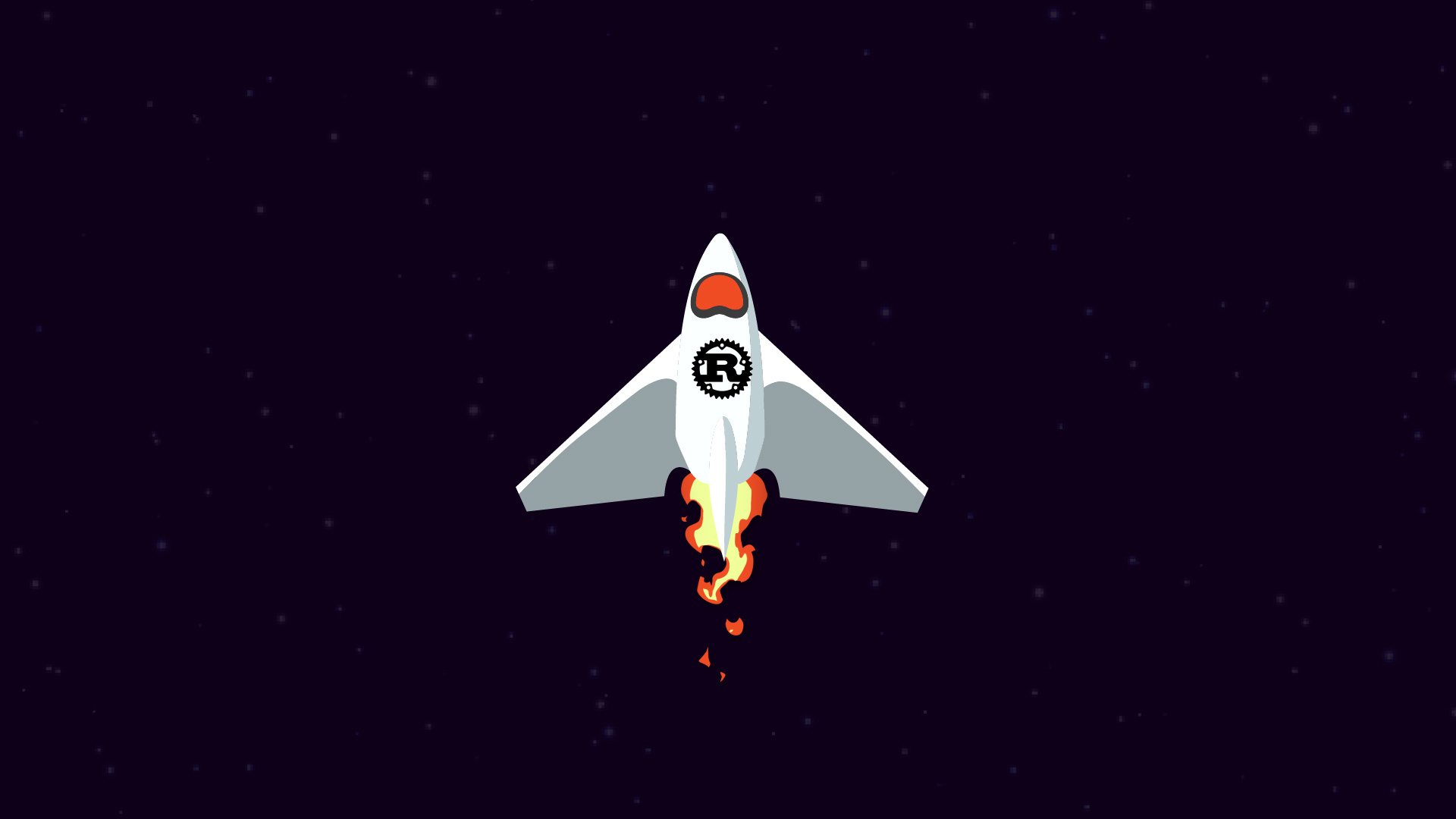 Rust Programming Language Rocket Launch Wallpaper