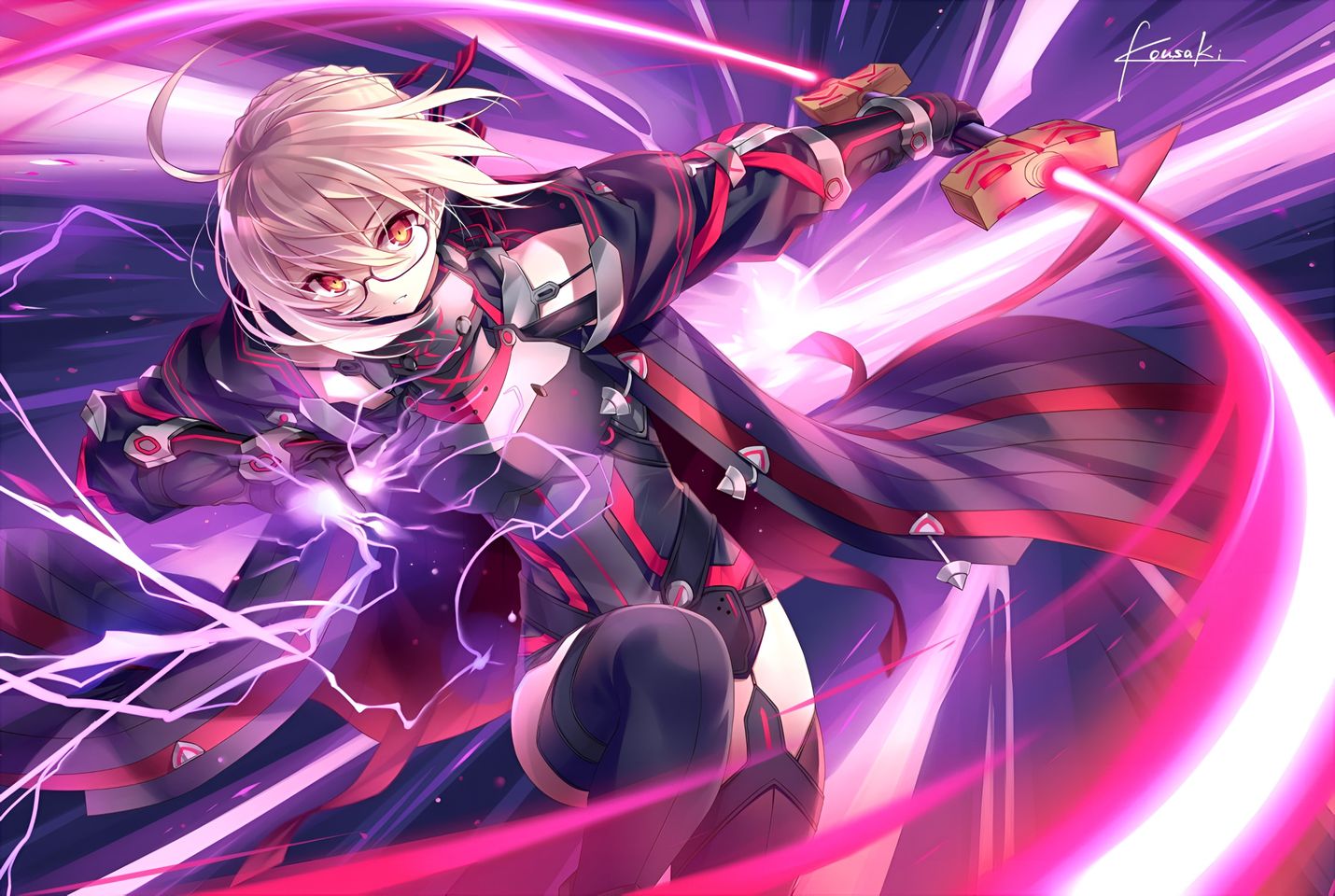 Fate Saber Alter Dark Wallpaper 4K