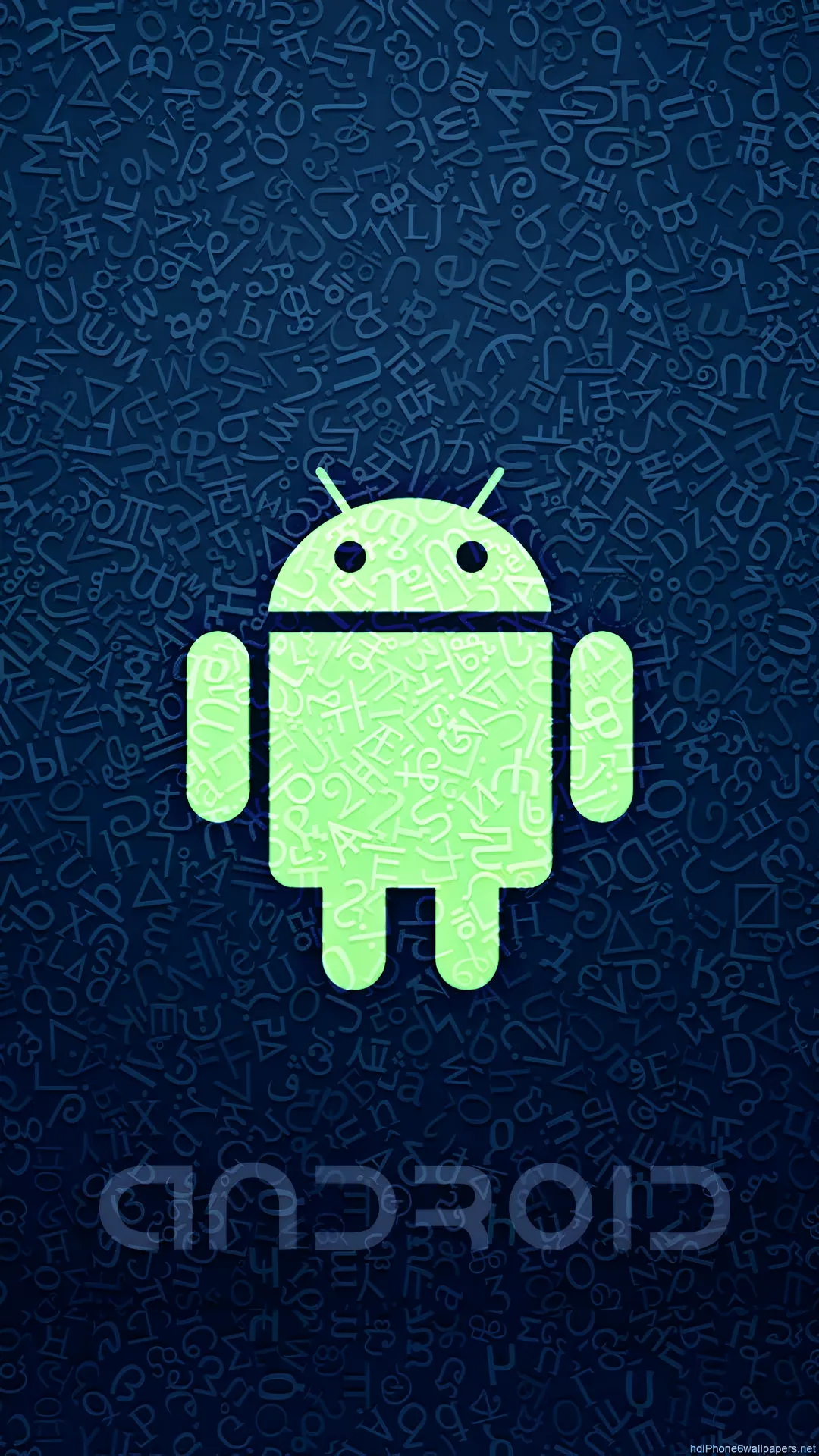 Android Robot Logo Dark Blue 4K Wallpaper