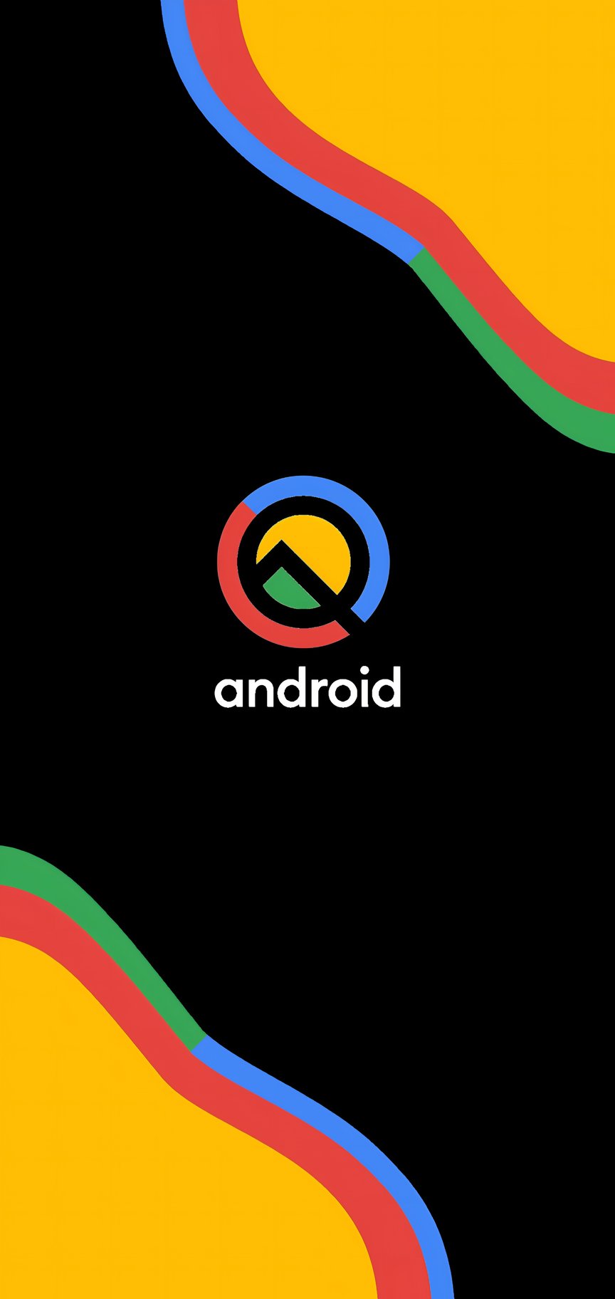 Android Q Logo Dark Wallpaper 4K