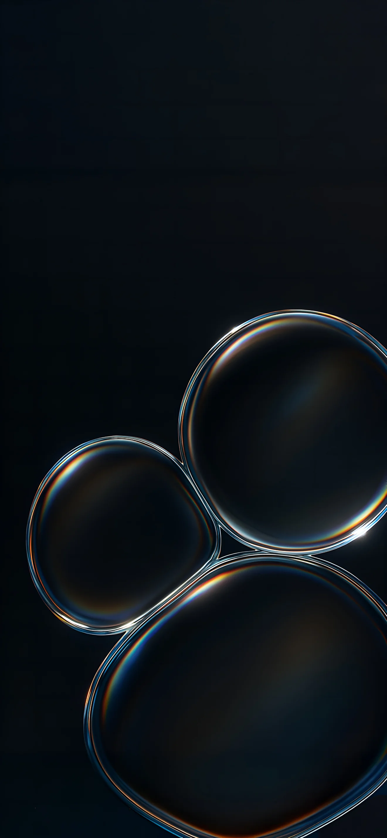 Dark Bubble Cluster iOS Wallpaper 4K