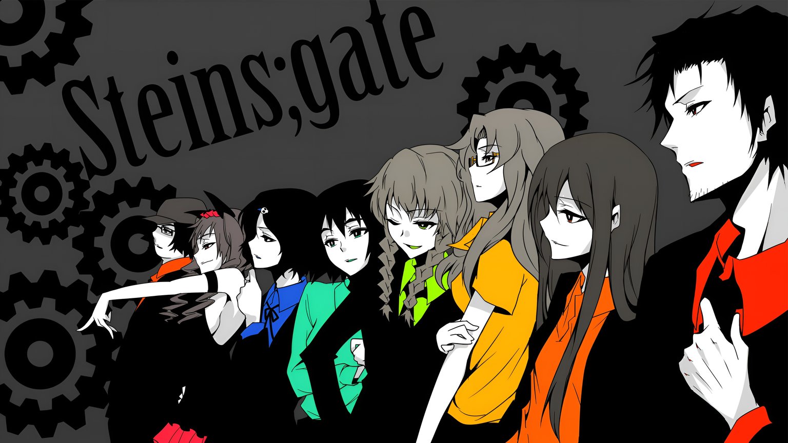 Steins;Gate Anime Cast 4K HD Wallpaper