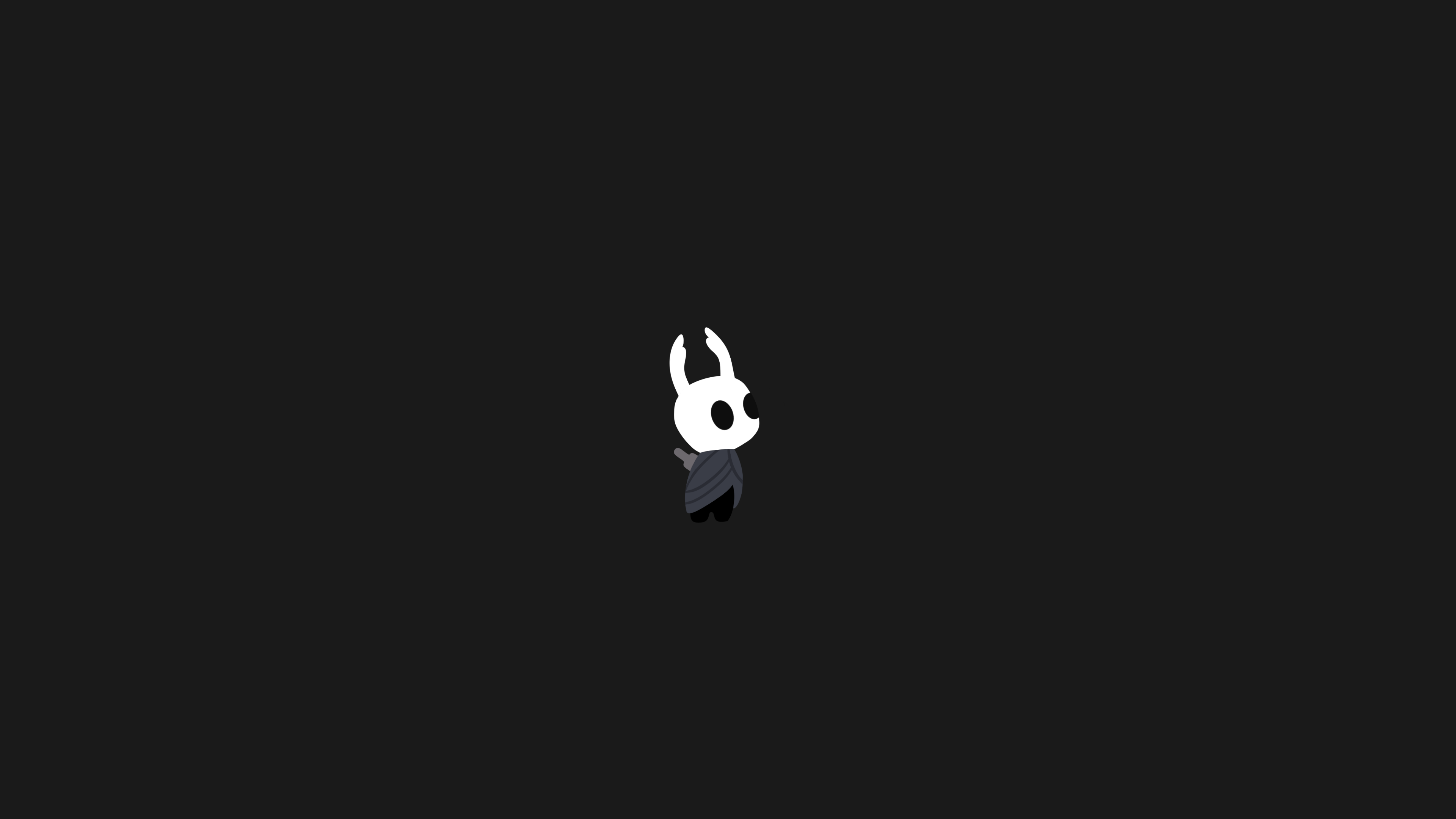 Hollow Knight 4K मिनिमलिस्ट डार्क वॉलपेपर