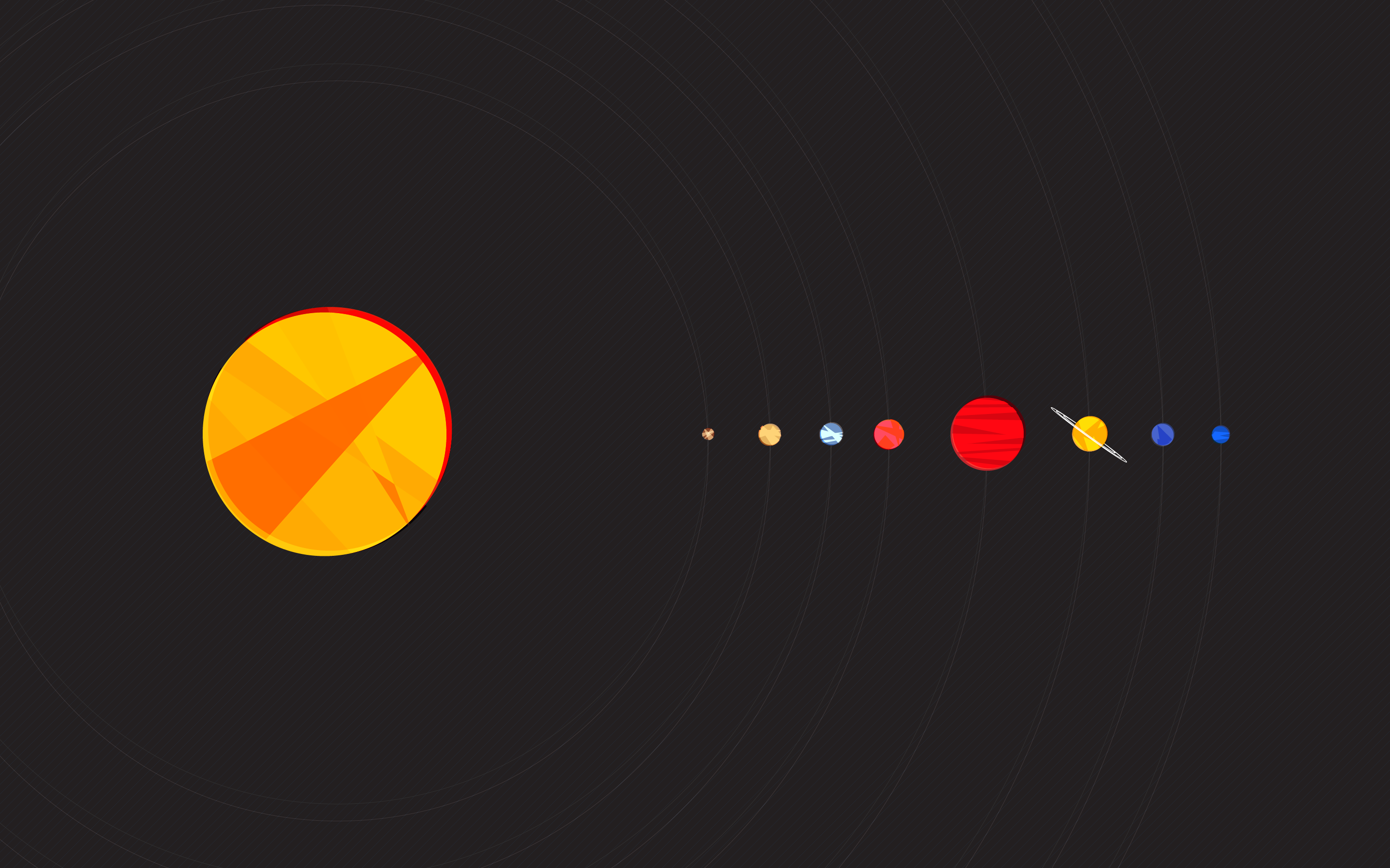 Minimalist Solar System Space Wallpaper 4K