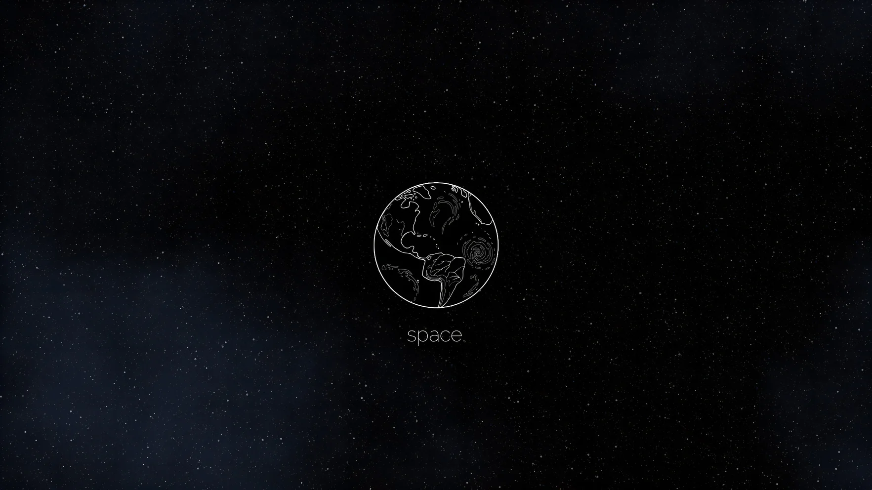 Minimalistic Space Earth Wallpaper 4K