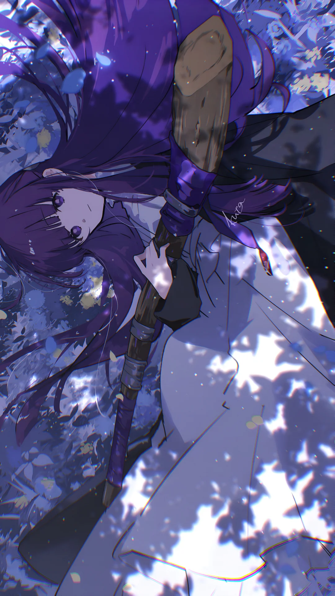 Fern Purple Witch Anime 4K Wallpaper