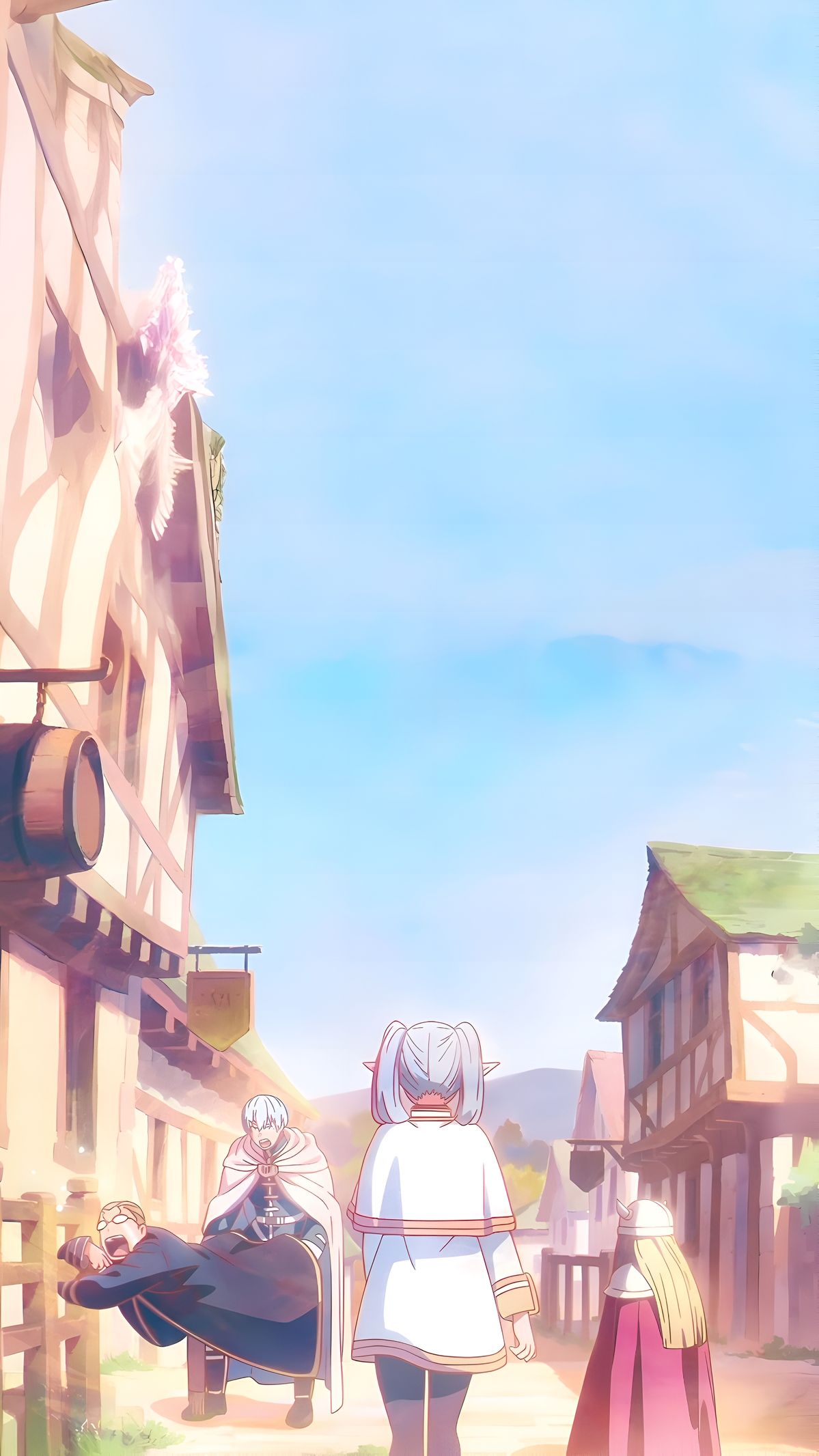 Wallpaper cu Orașul din Frieren: Dincolo de Sfârșitul Călătoriei