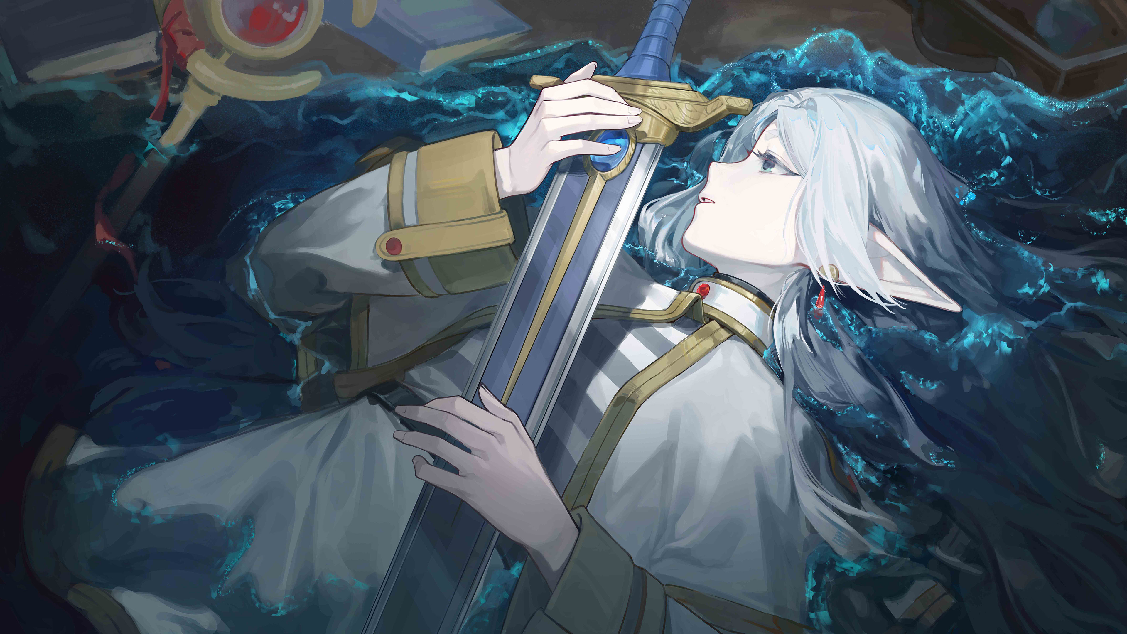 Frieren Wallpaper – Sword of the Ancient Elf