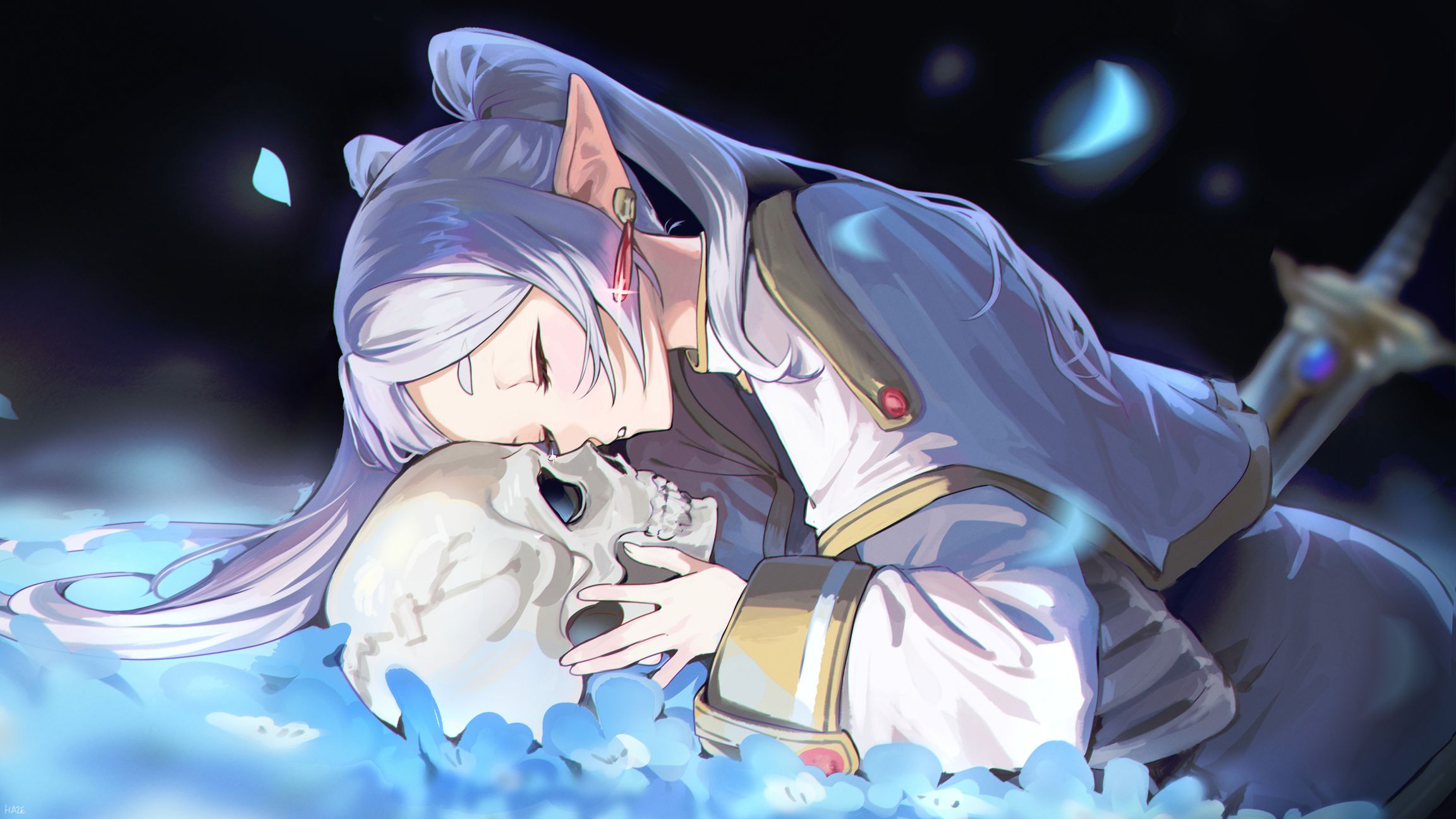 Tapet de Doliu Frieren – Artă Anime 4K