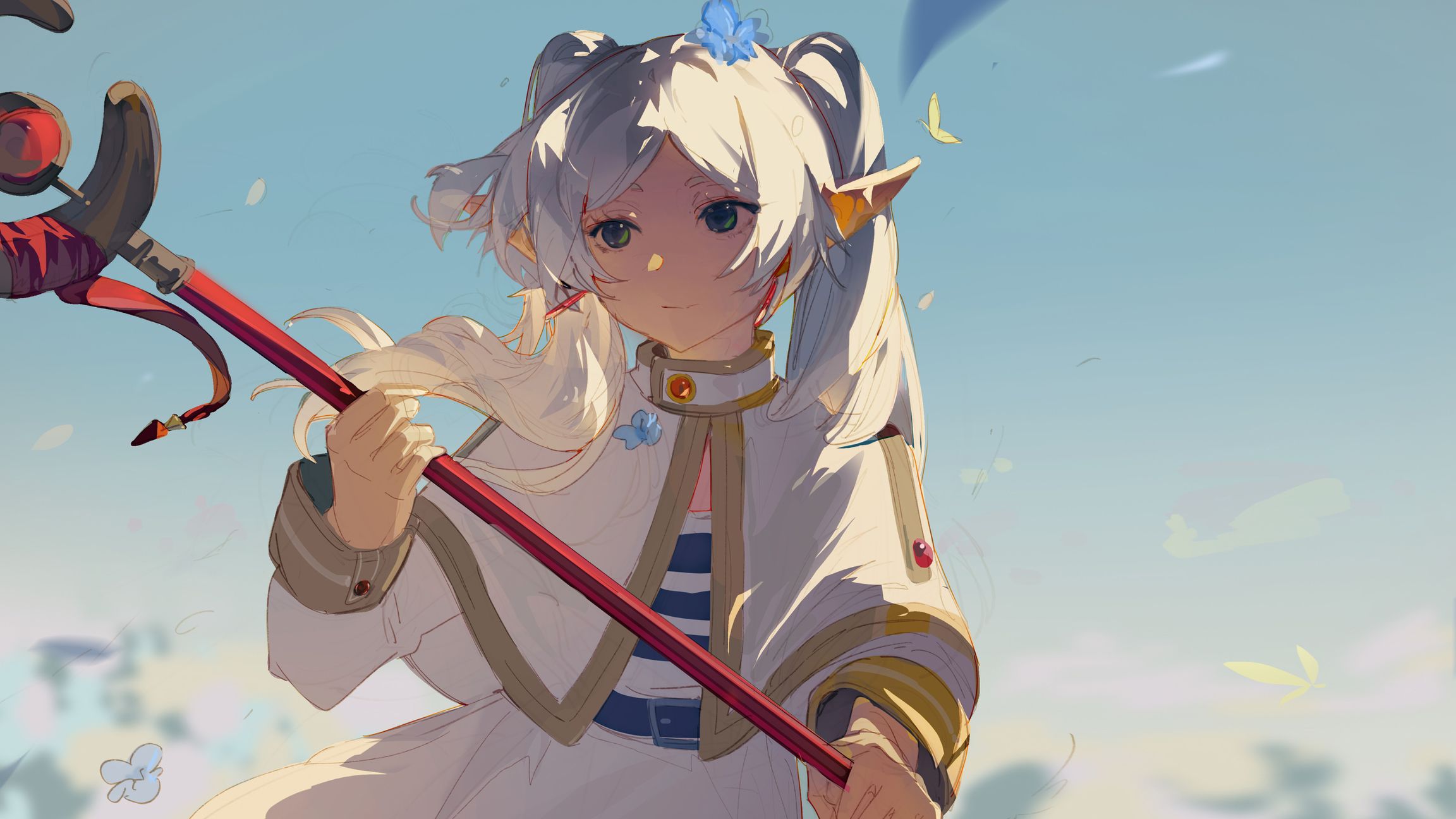 Wallpaper 4K Rezoluție Înaltă cu Personajul Anime Frieren