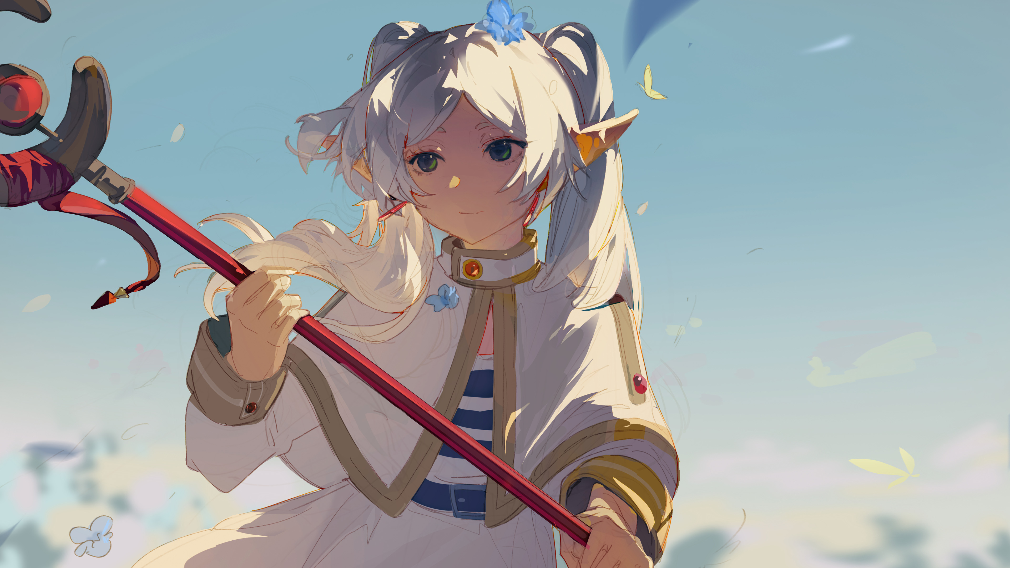 Frieren Anime Character Wallpaper 4K High Resolution