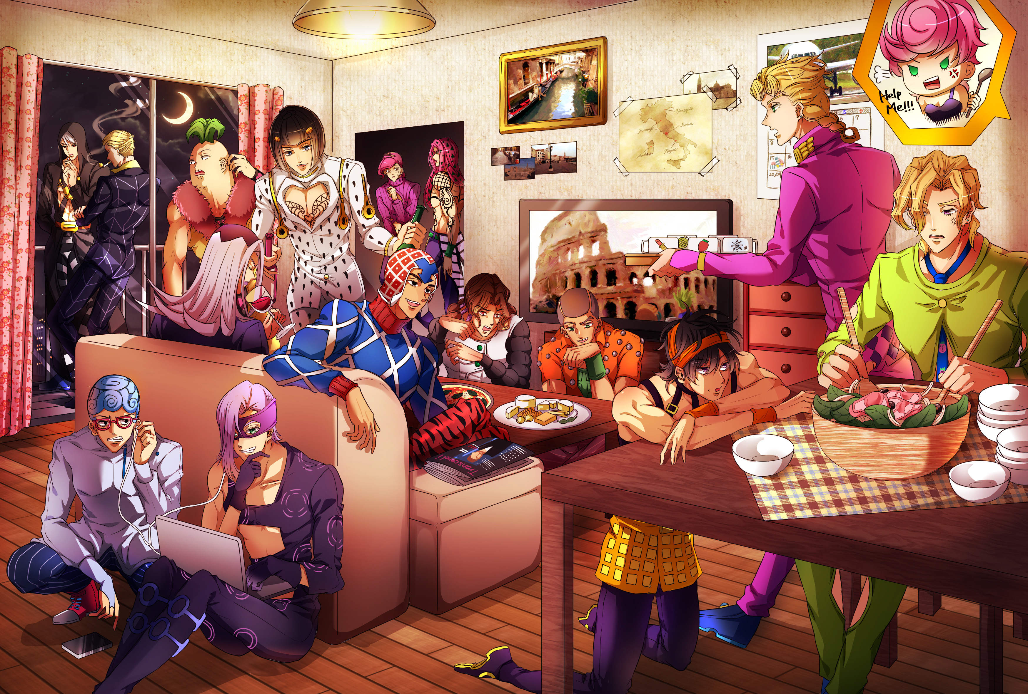JoJo's Bizarre Adventure Golden Wind Gang Wallpaper