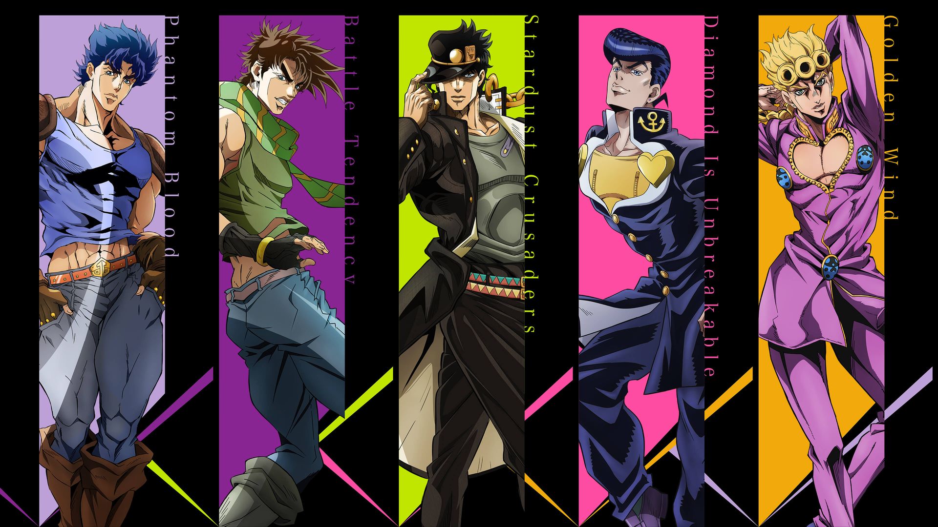 JoJo's Bizarre Adventure Parts Wallpaper 4K