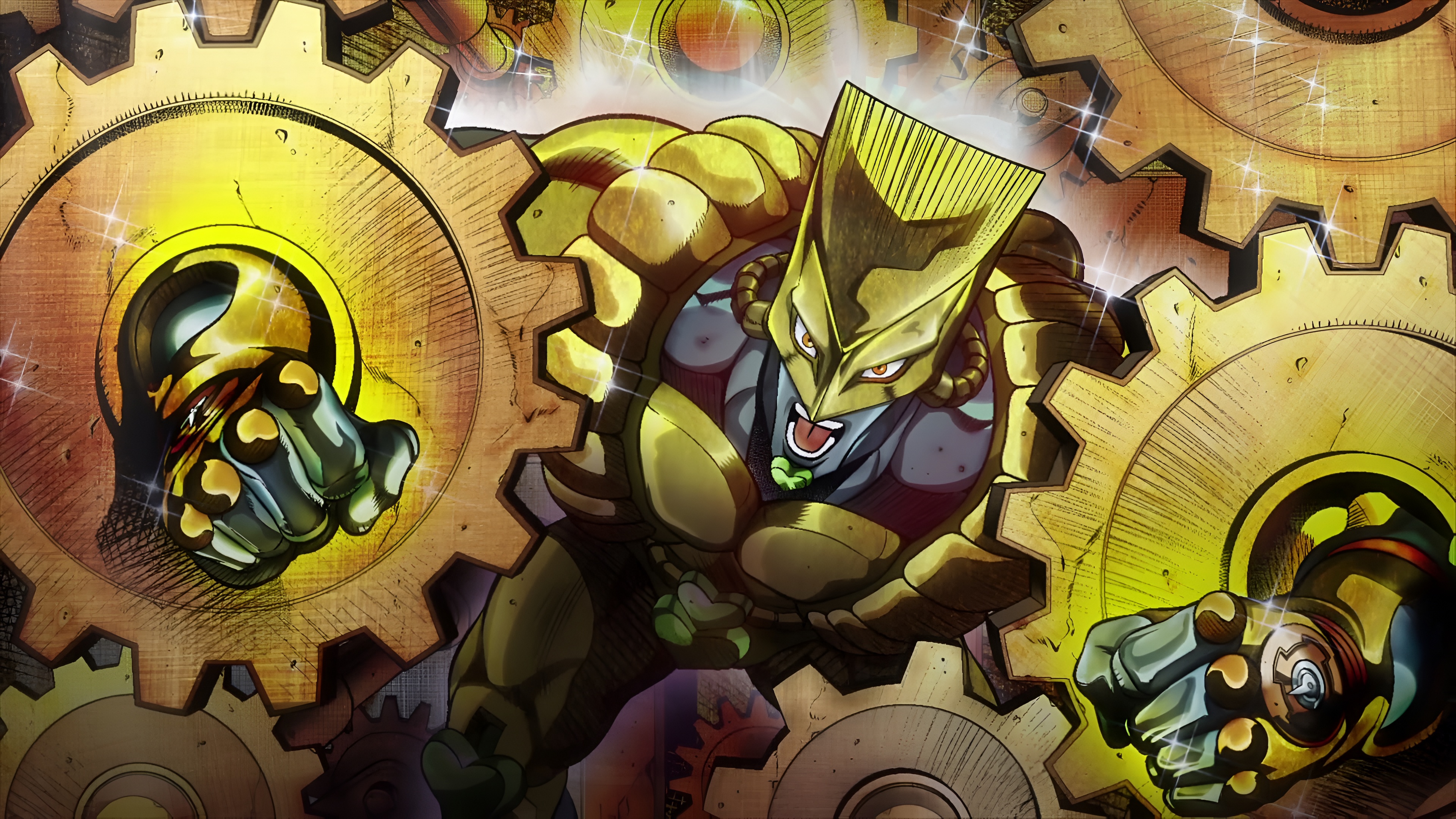 DIO Golden Gear Wallpaper – JoJo's Bizarre Adventure 4K