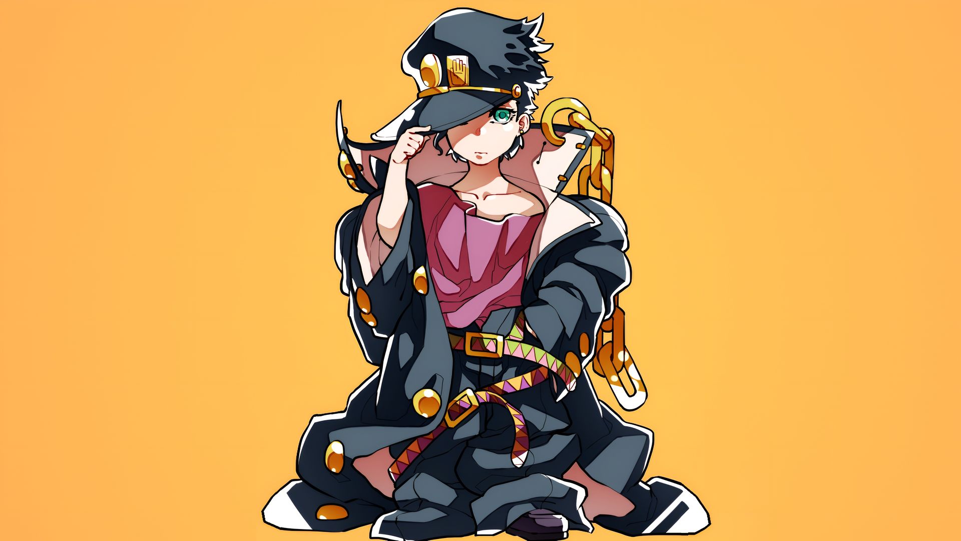 空条承太郎坐姿4K动漫壁纸