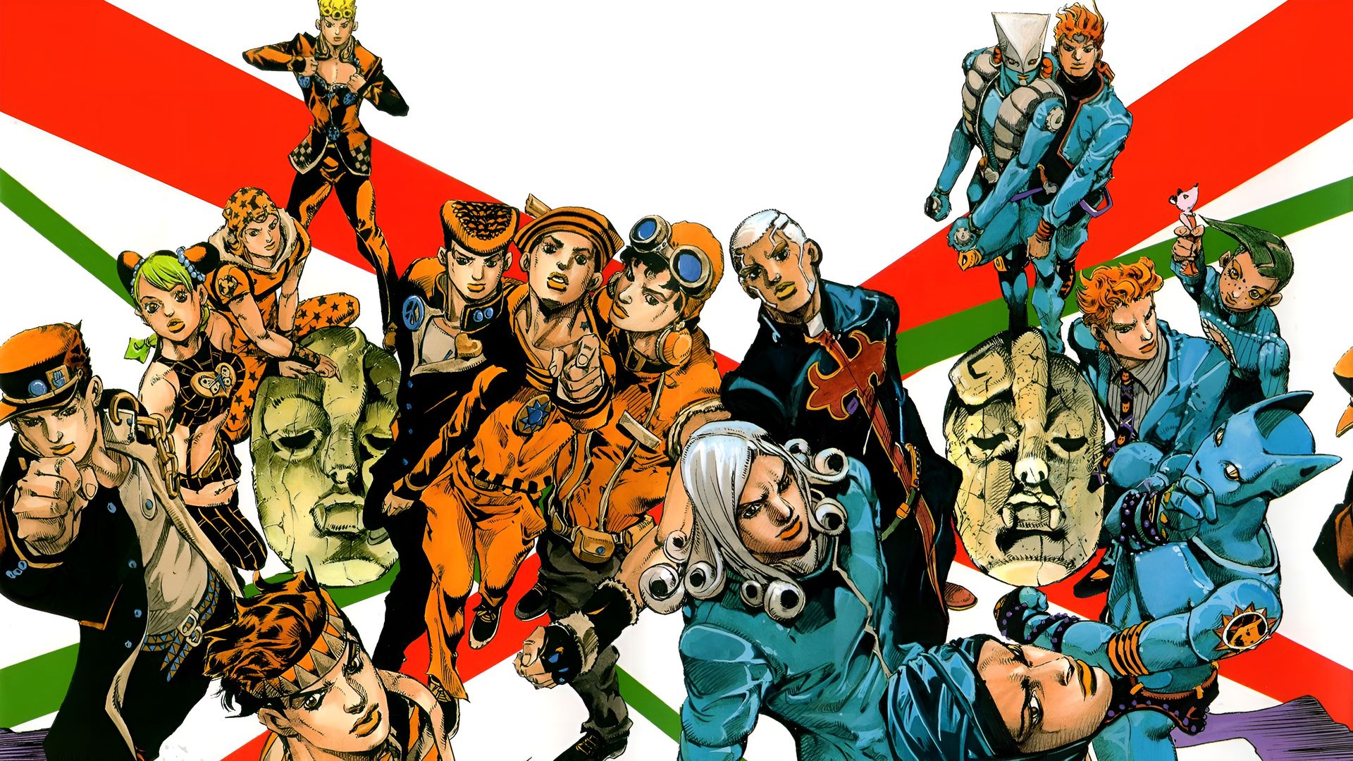 JoJo's Bizarre Adventure Cast 4K Wallpaper
