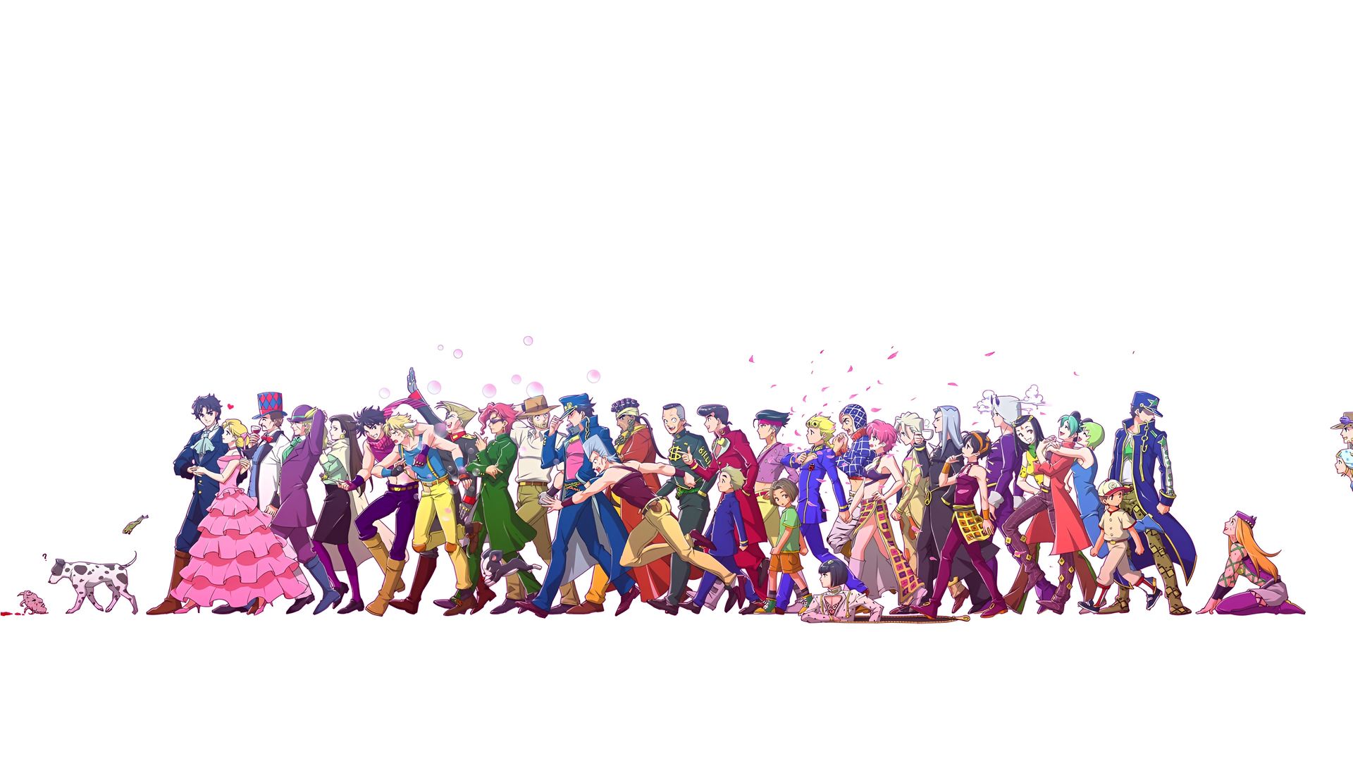 《JoJo的奇妙冒险》全角色游行壁纸