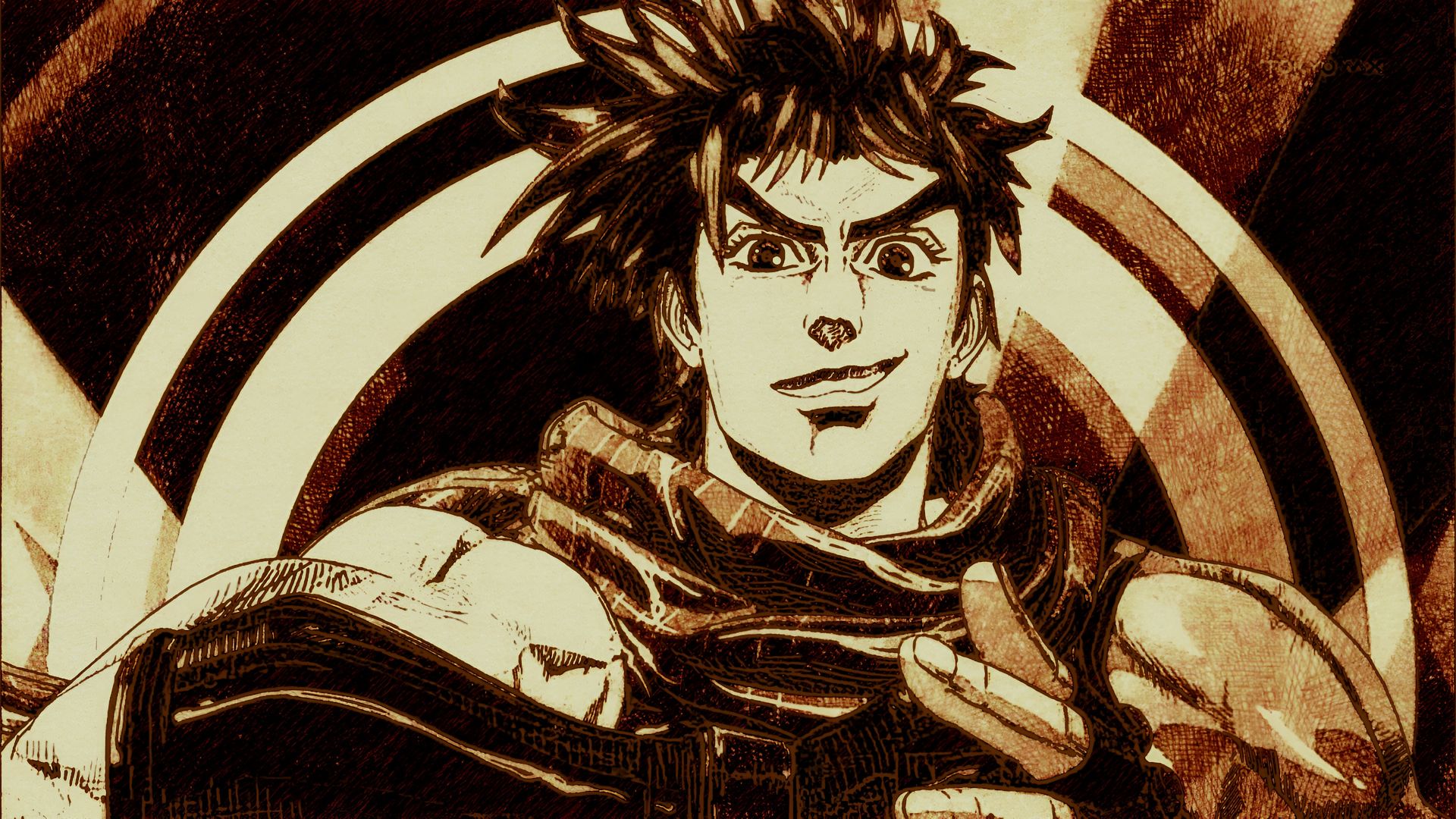 Joseph Joestar 4K Sepia Wallpaper – JoJo's Bizarre Adventure