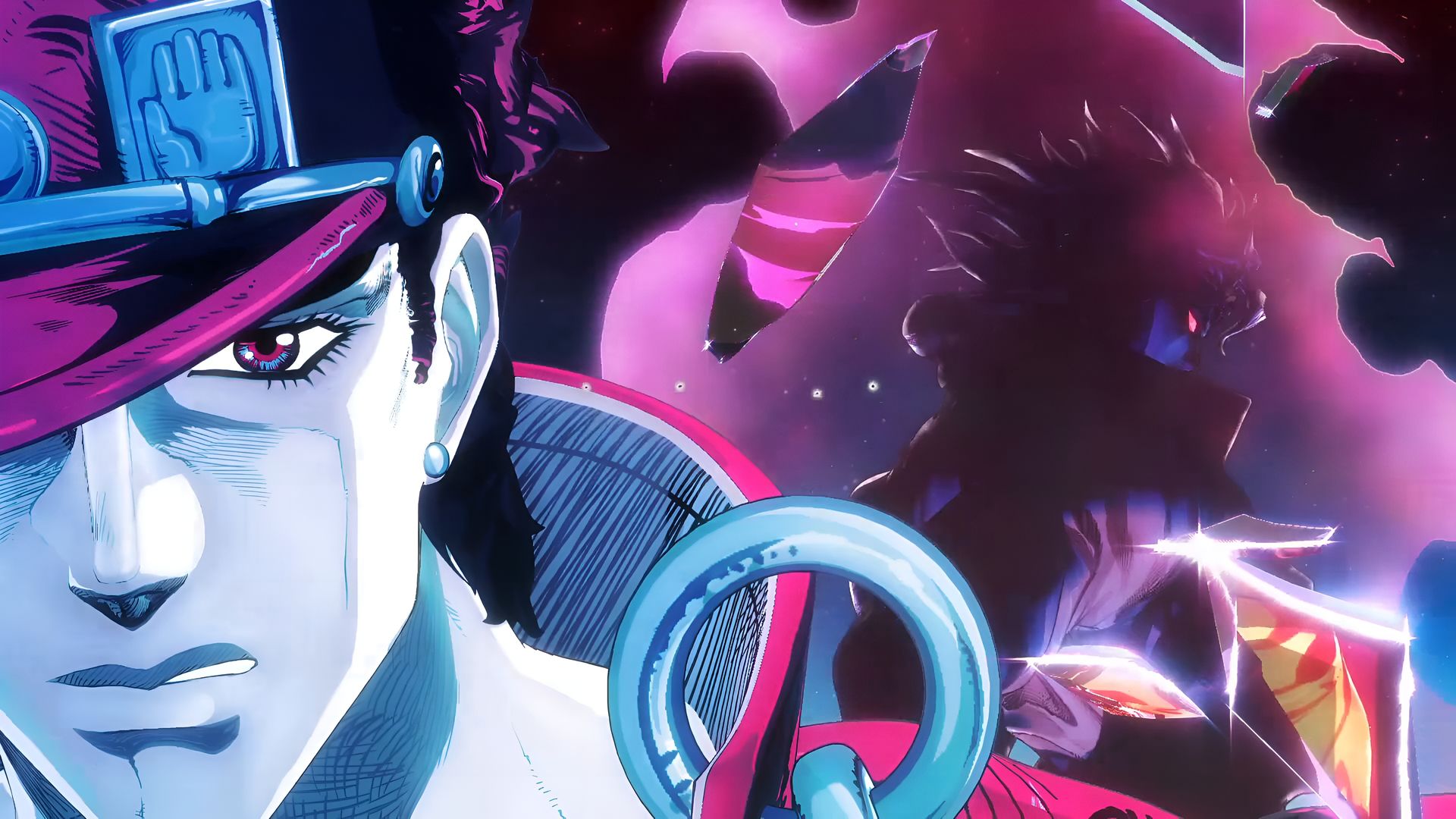 空条承太郎 VS DIO 4K壁纸 – 《JoJo的奇妙冒险》