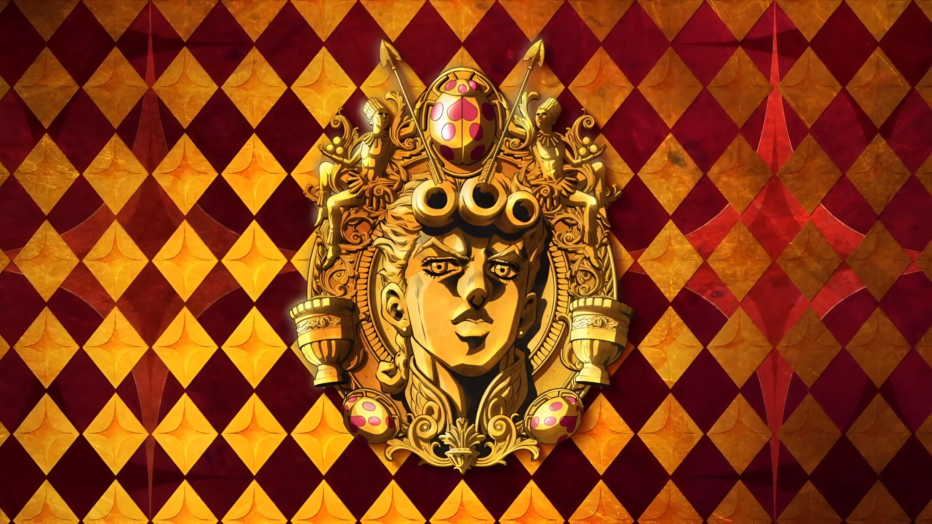 Giorno Giovanna Golden Emblem 4K Wallpaper