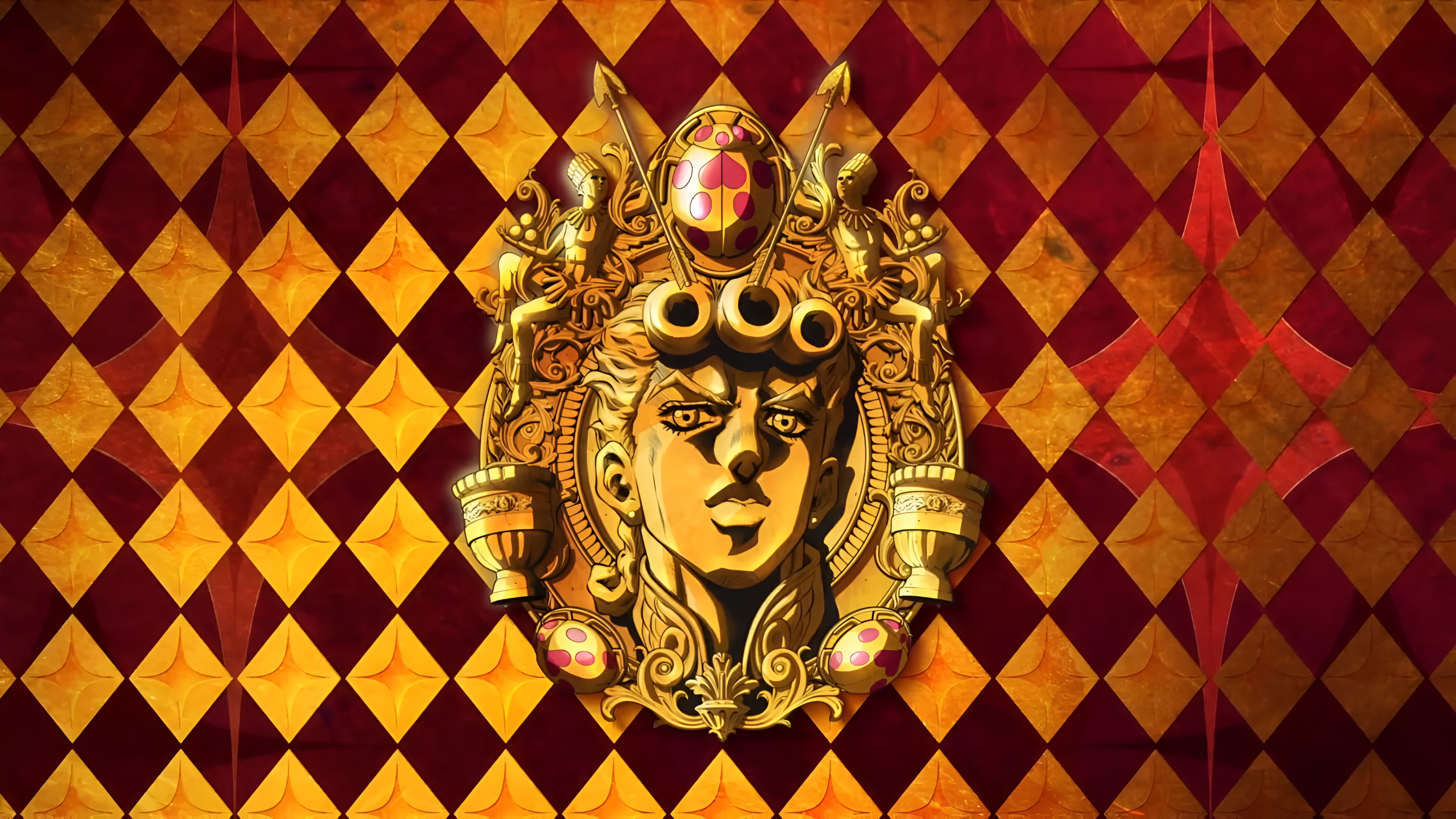 Giorno Giovanna Golden Emblem 4K Wallpaper