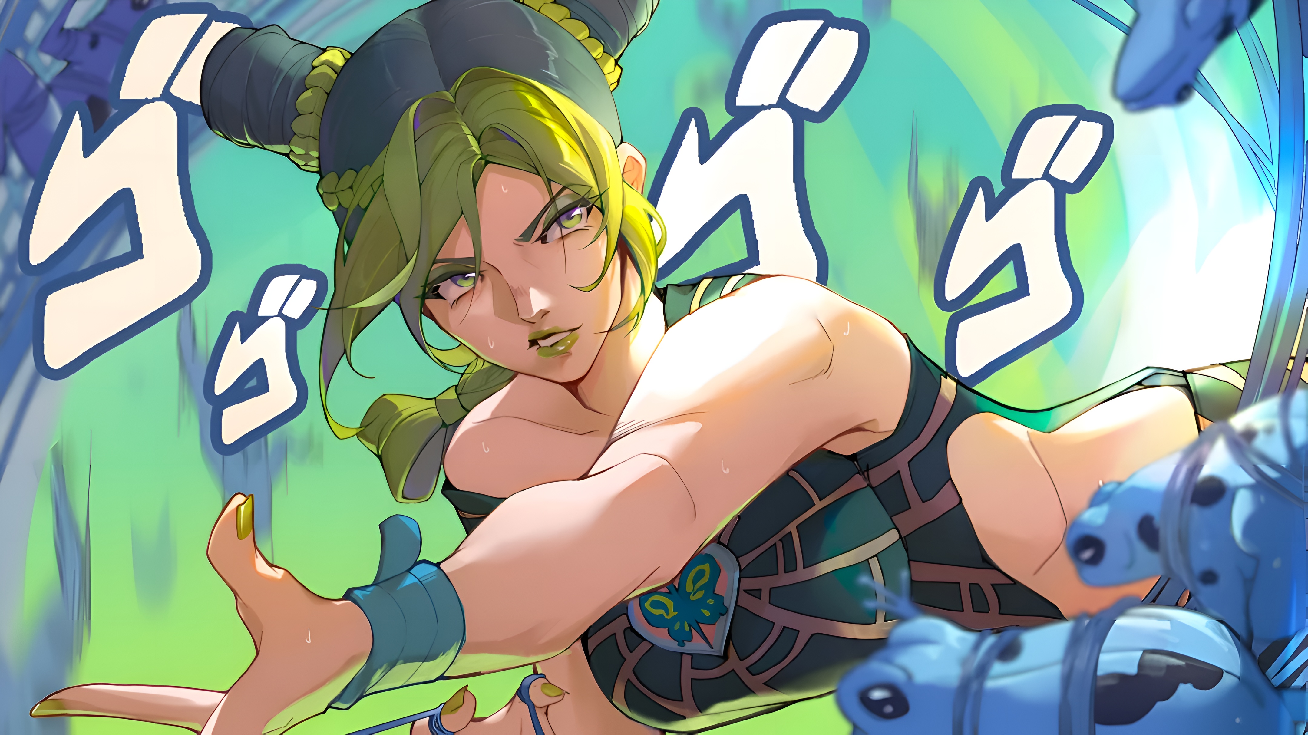 Jolyne Cujoh JoJo's Bizarre Adventure 4K Wallpaper