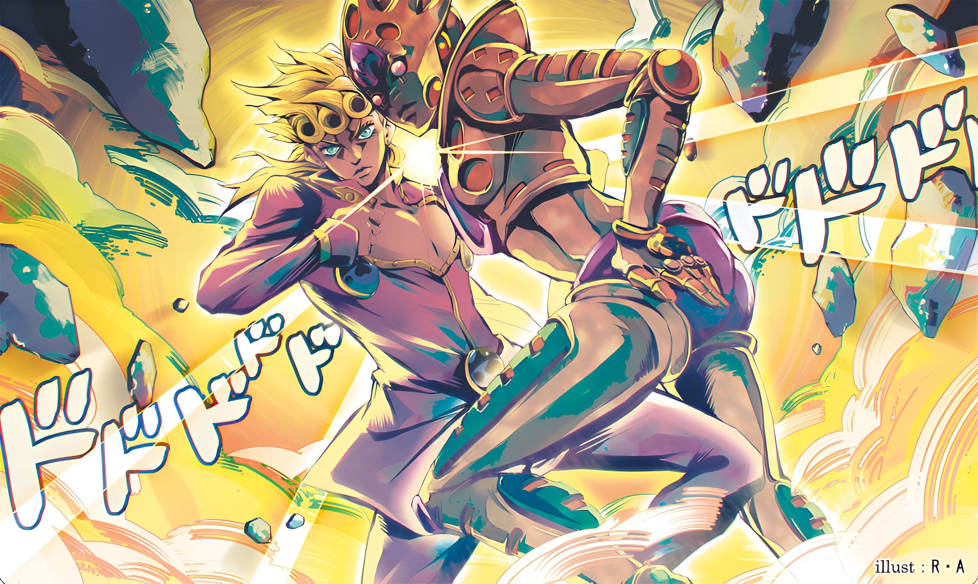 Giorno Giovanna Gold Experience Wallpaper 4K