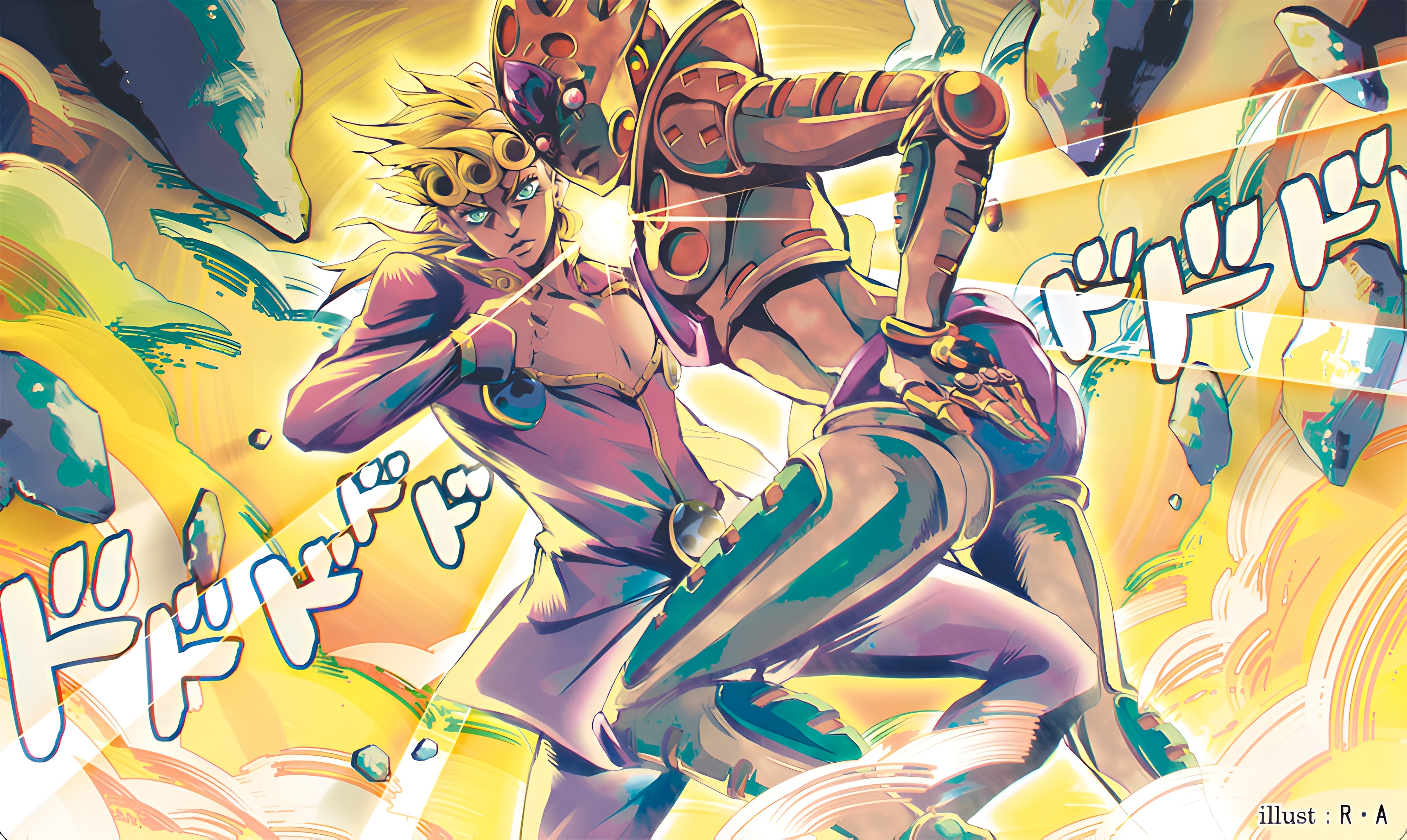 Giorno Giovanna Gold Experience Wallpaper 4K