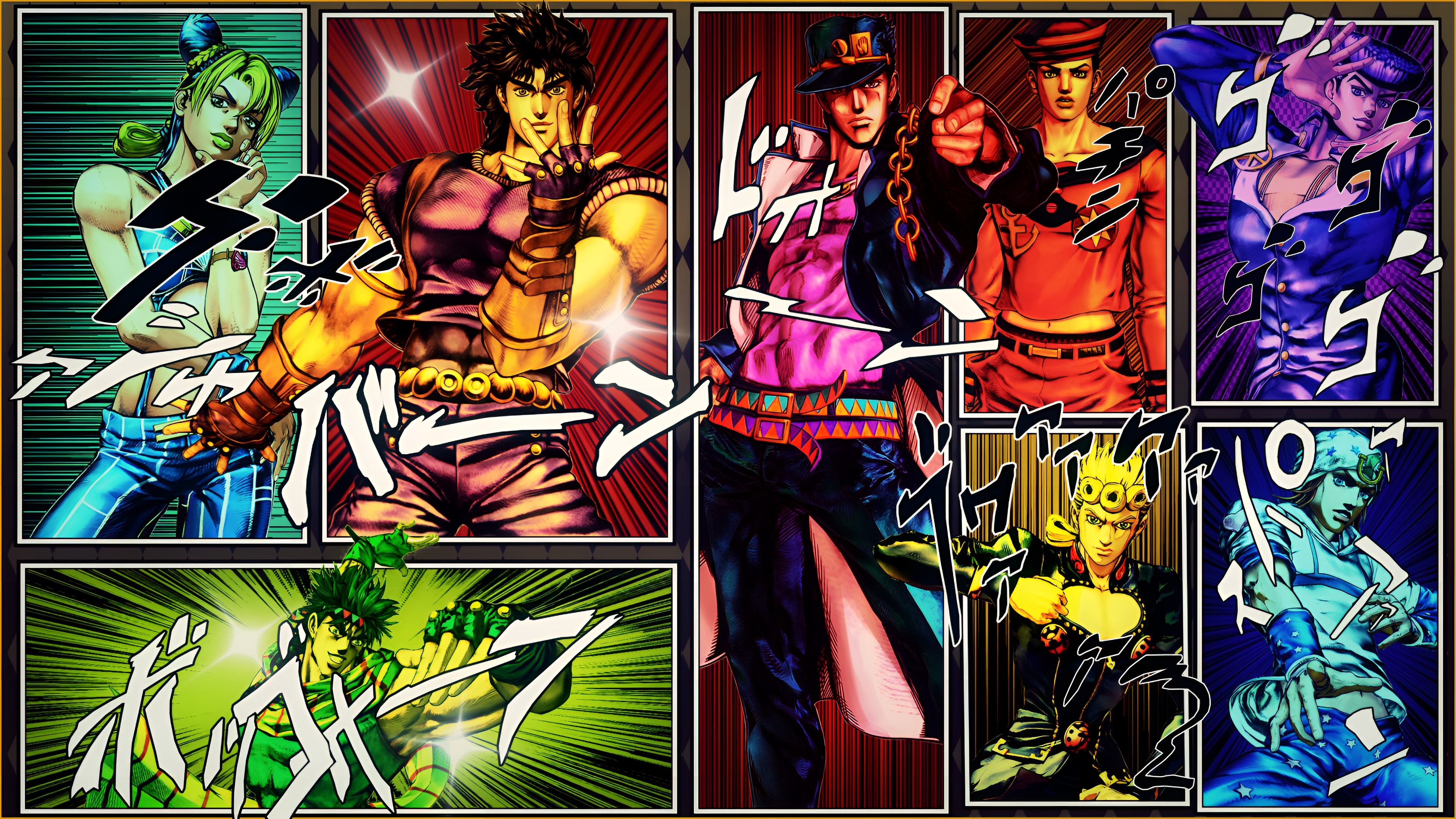JoJo's Bizarre Adventure 4K Manga Panel Wallpaper