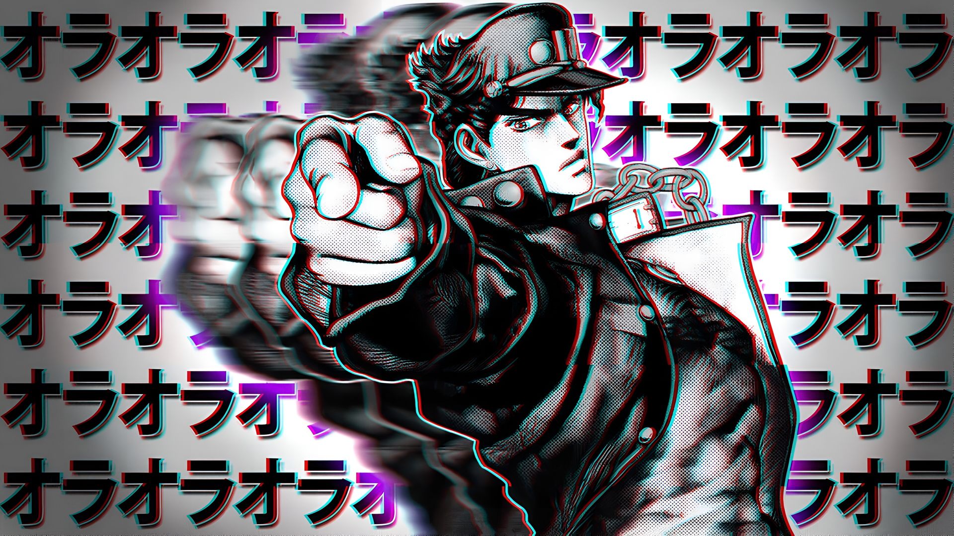 Jotaro Kujo Ora Ora 4K Anime Wallpaper
