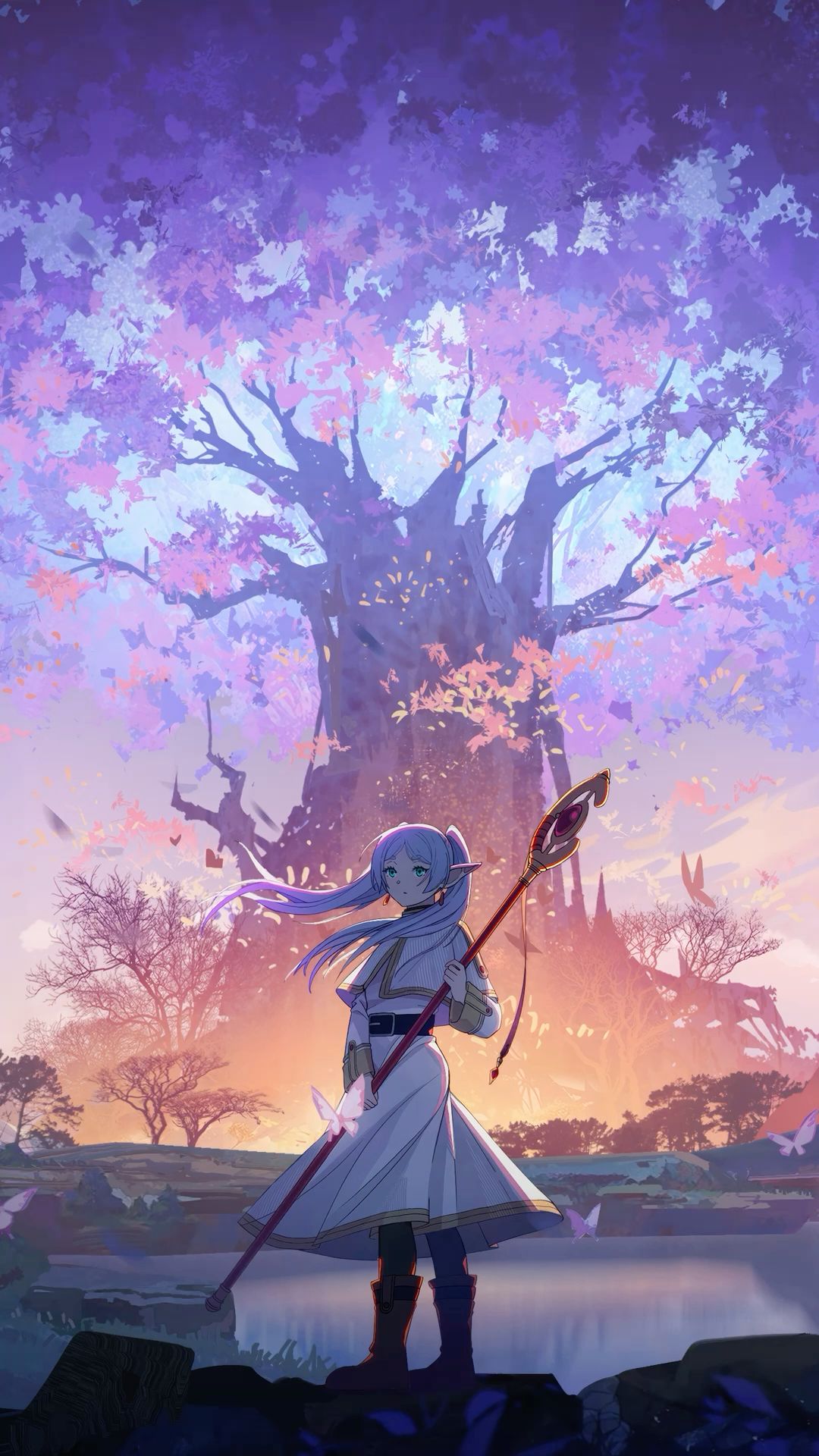 Frieren Cherry Blossom 4K Wallpaper