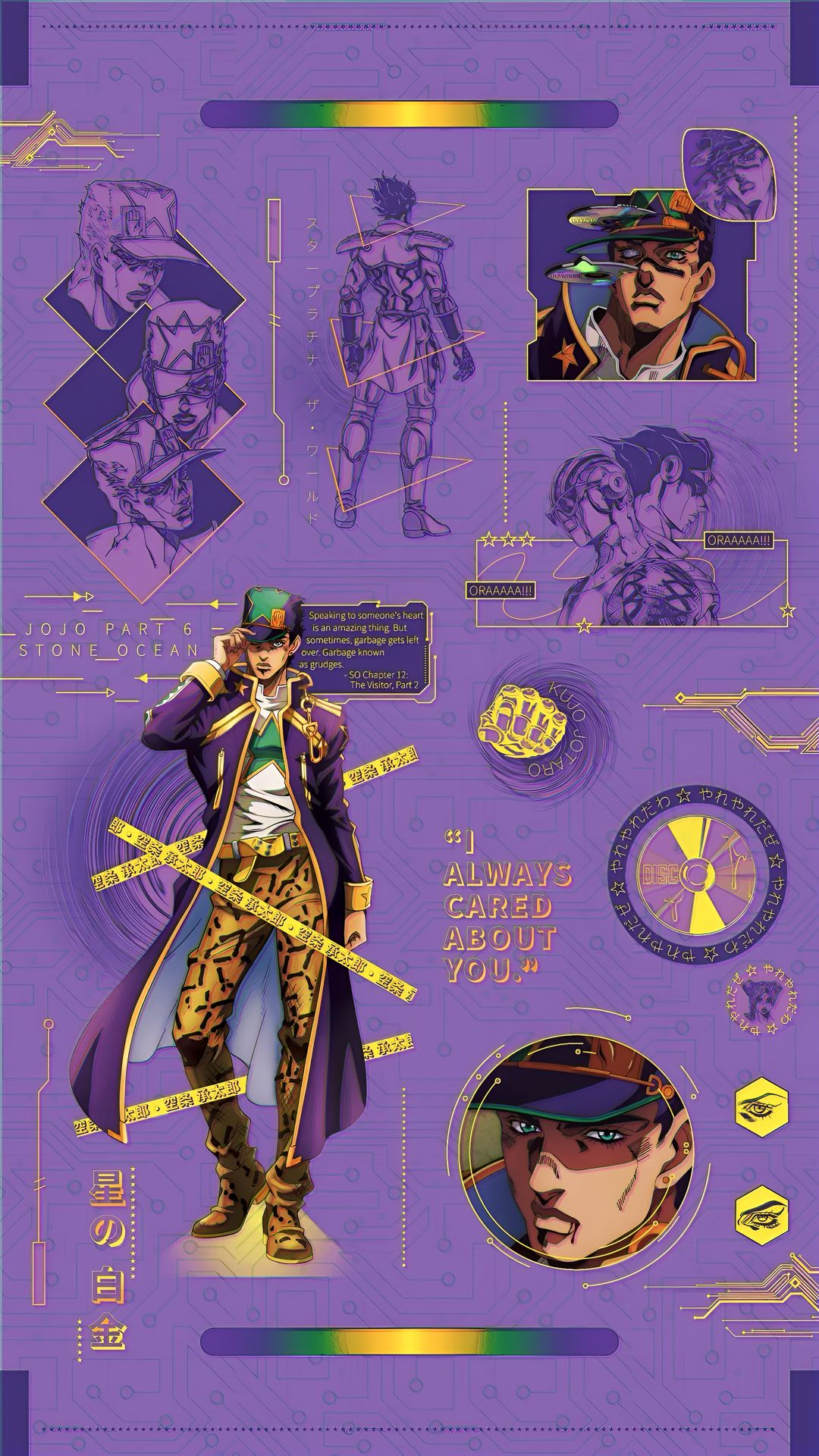 Jotaro Kujo Stone Ocean 4K Anime Wallpaper