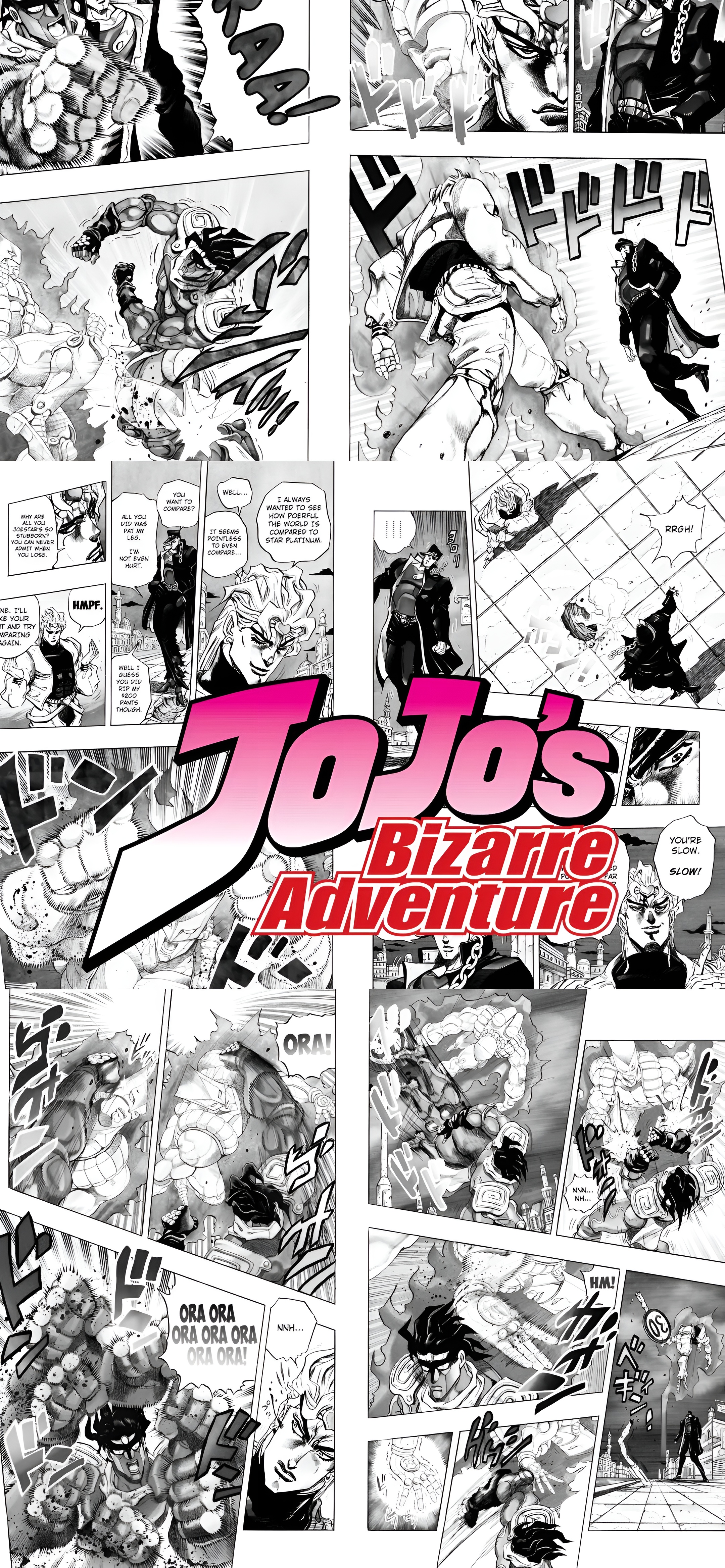 JoJo's Bizarre Adventure Manga Panels 4K Wallpaper