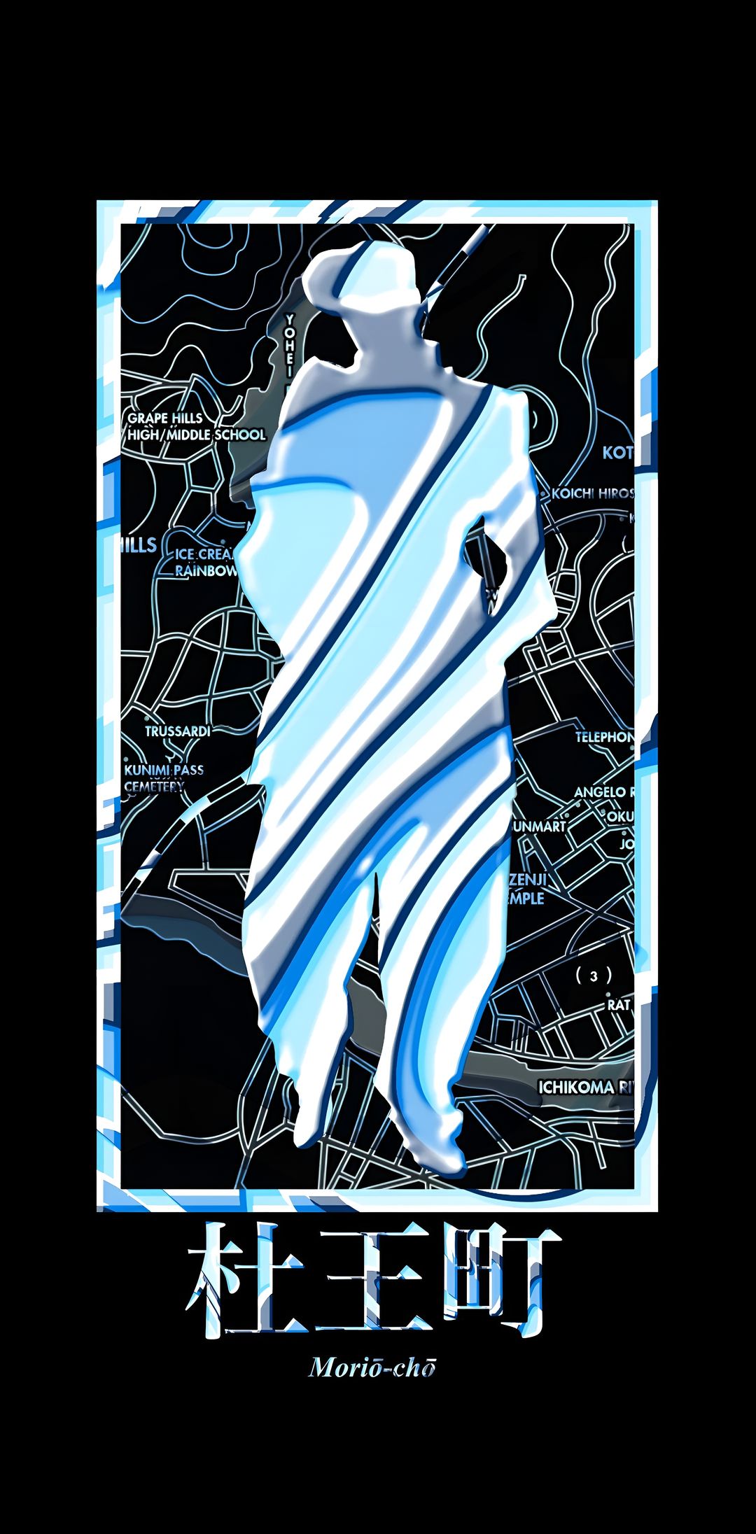 Josuke Moriō-chō Map Wallpaper 4K