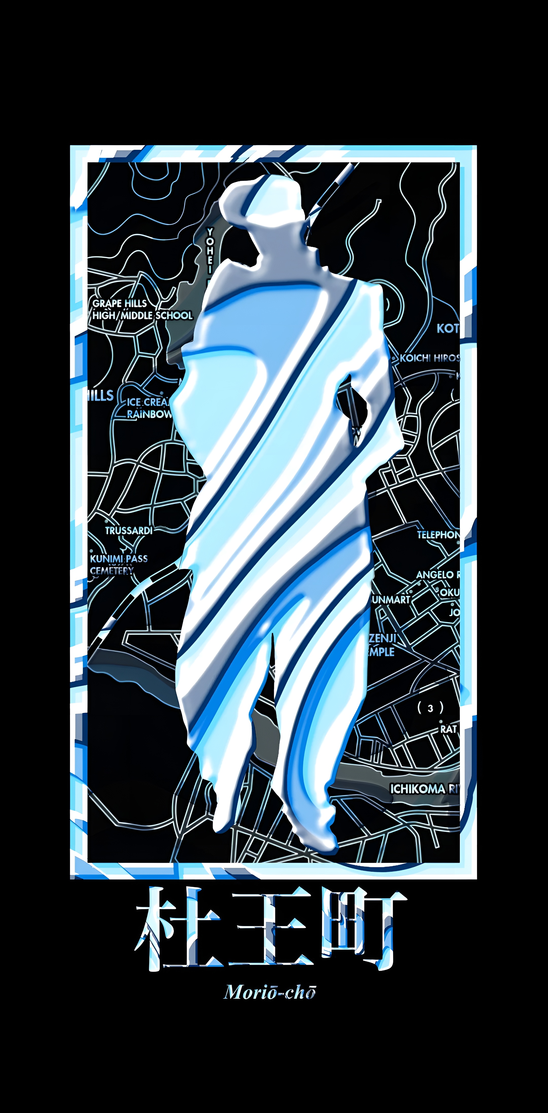 Josuke Moriō-chō Map Wallpaper 4K