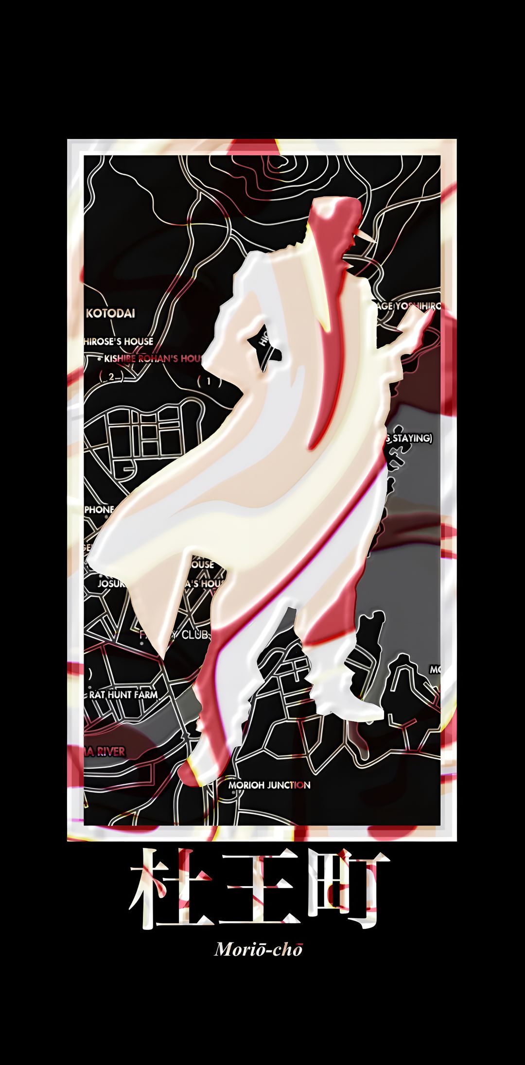 Jotaro Kujo Morioh-cho Map 4K Wallpaper