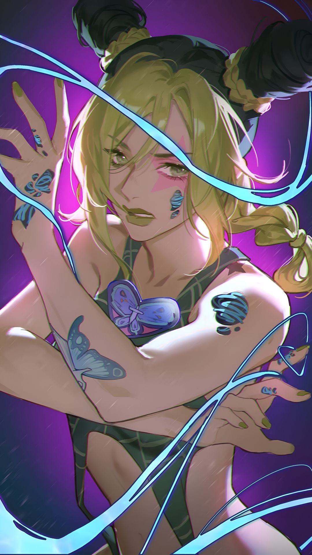 Jolyne Cujoh Butterfly Wallpaper 4K