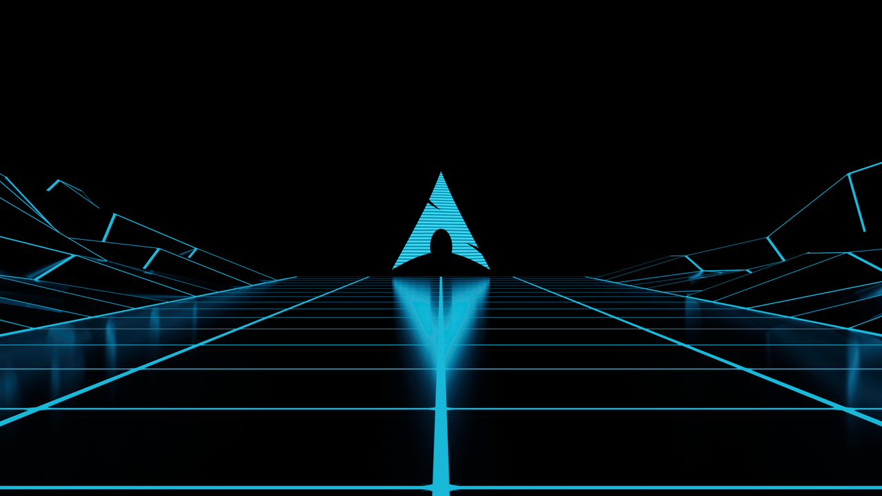 Arch Linux Synthwave 4K Wallpaper
