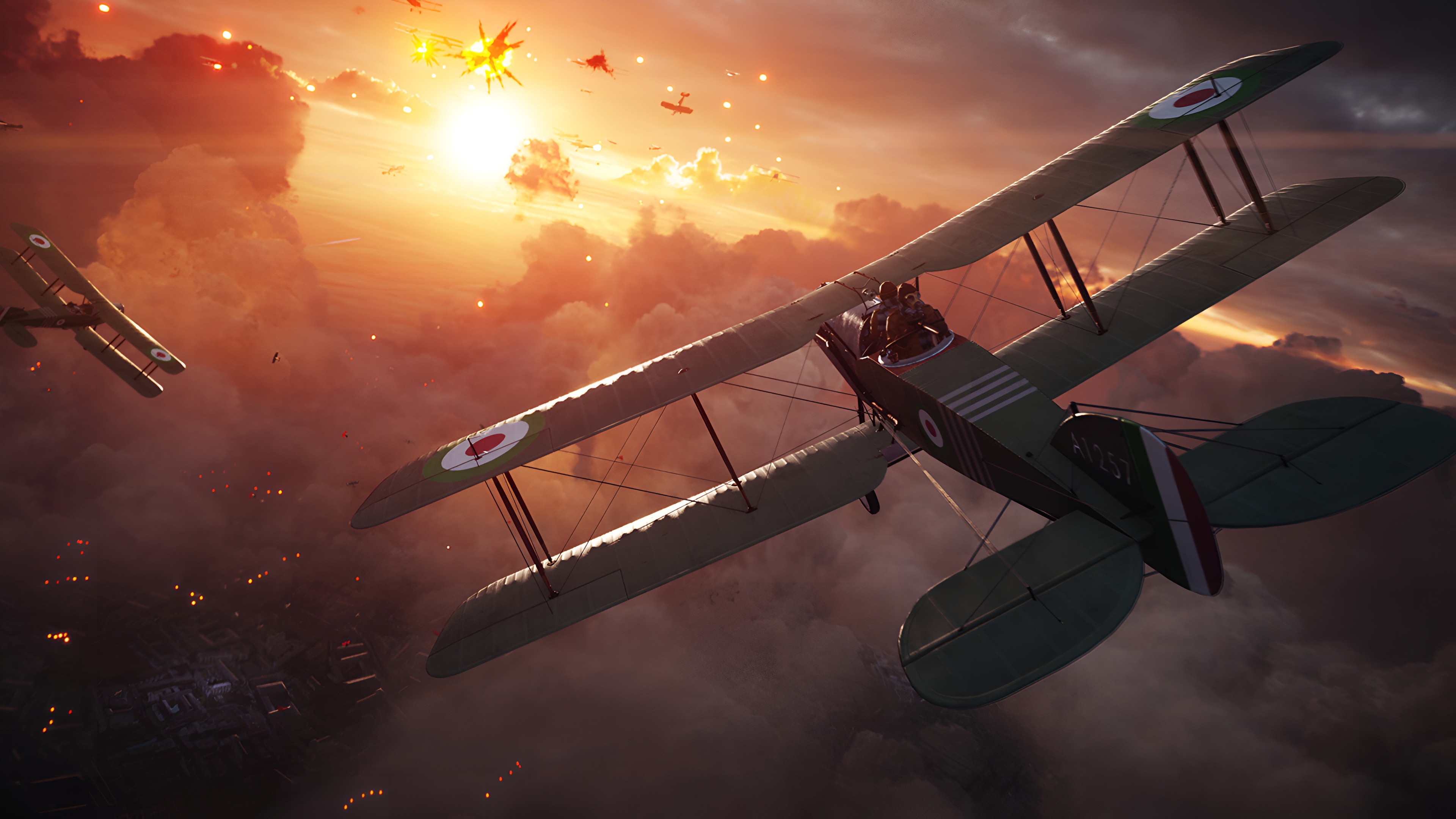 Battlefield 1 Biplane Dogfight 4K Wallpaper