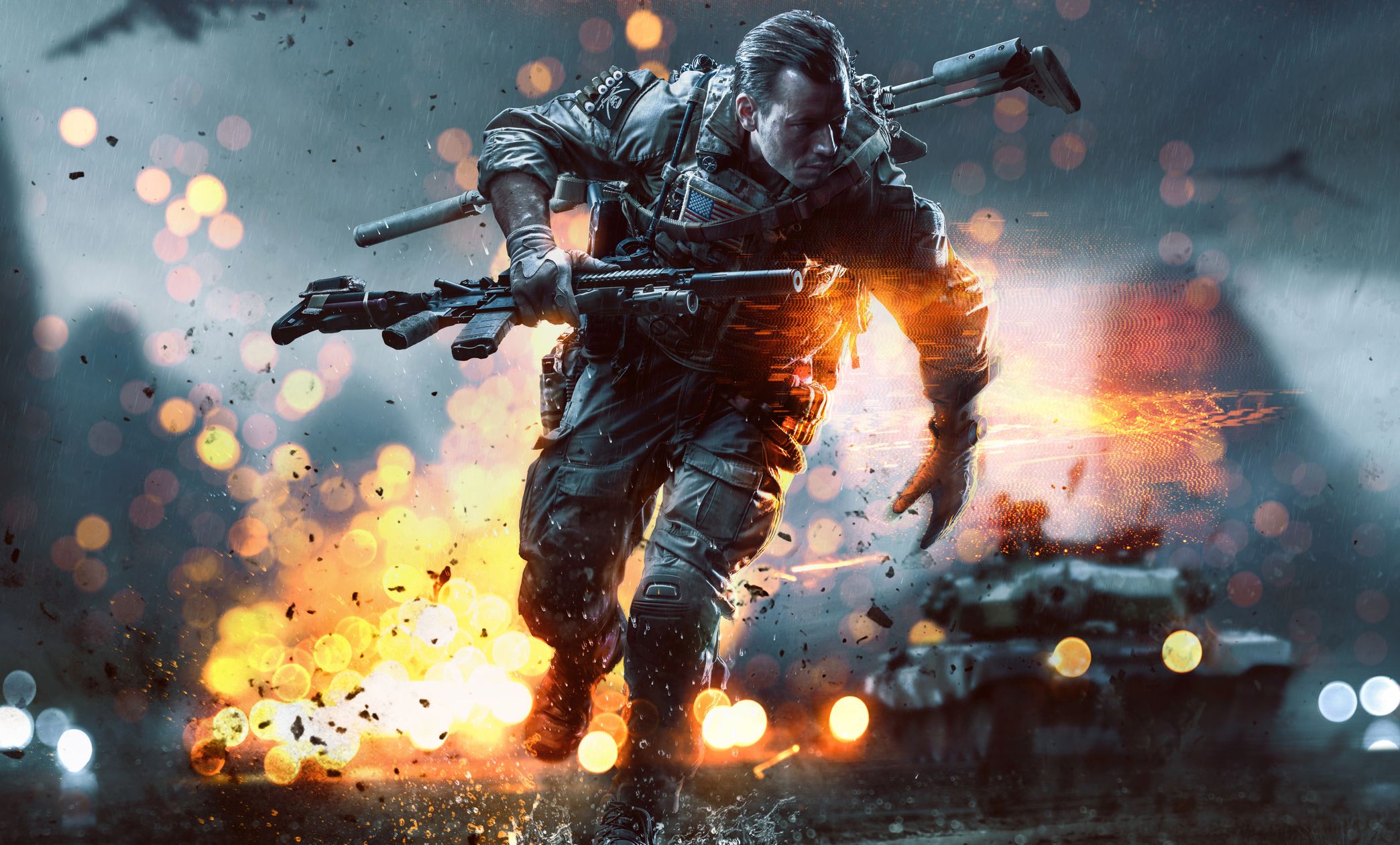 Battlefield 4 Soldier Running Wallpaper 4K